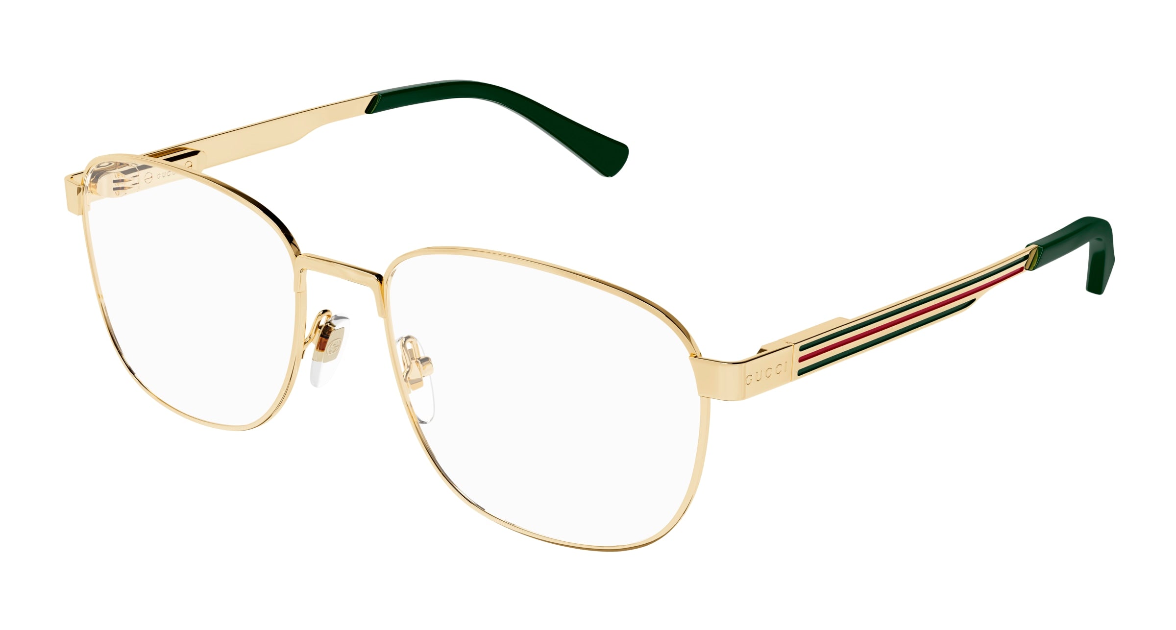 Gucci Uomo Gucci GG1225O 002 Montature da vista Metallo Oro Squadrata
