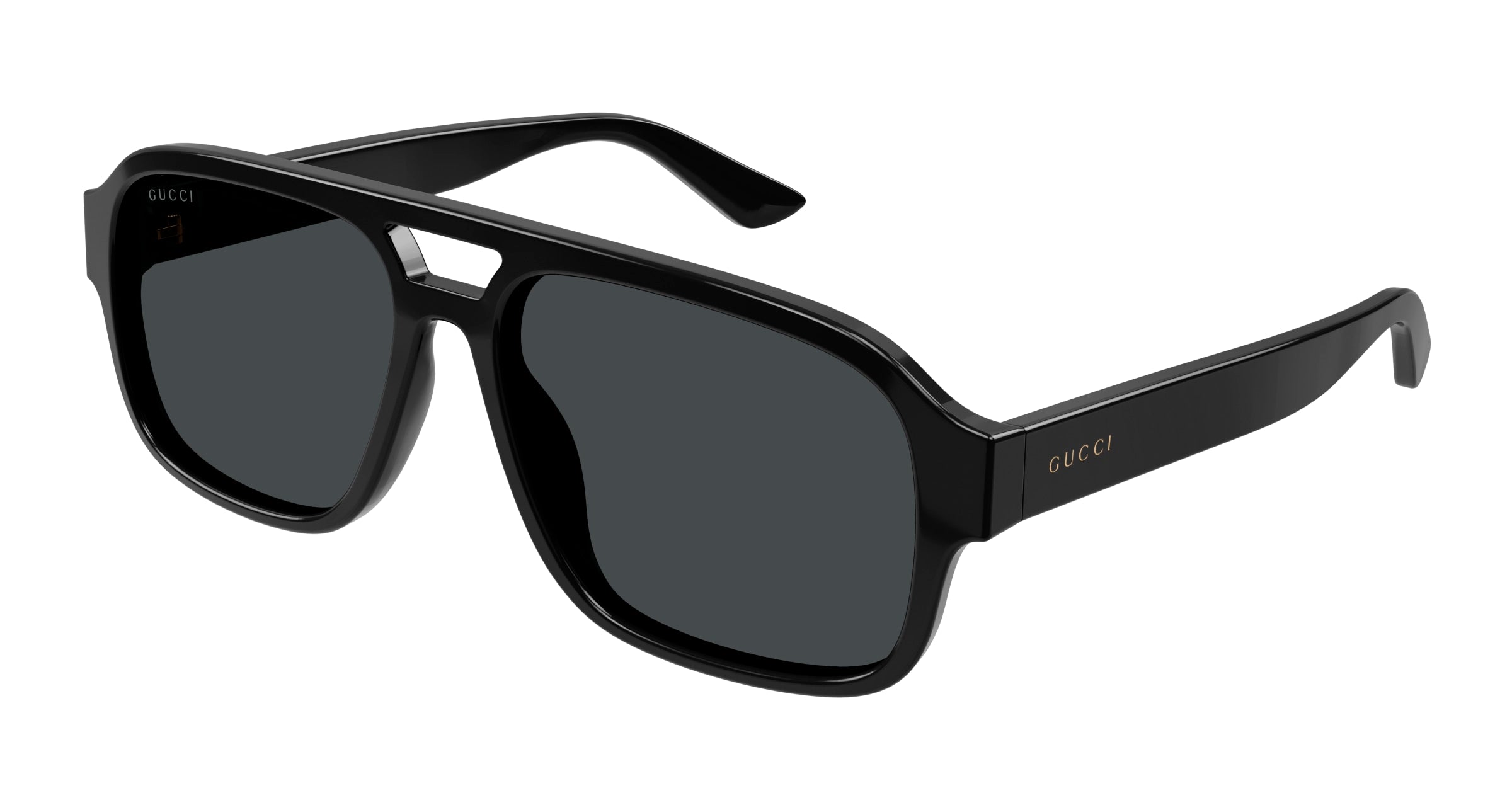 Gucci Uomo Gucci GG1342S 001 Occhiali da sole Plastica Nero Grigio Pilot
