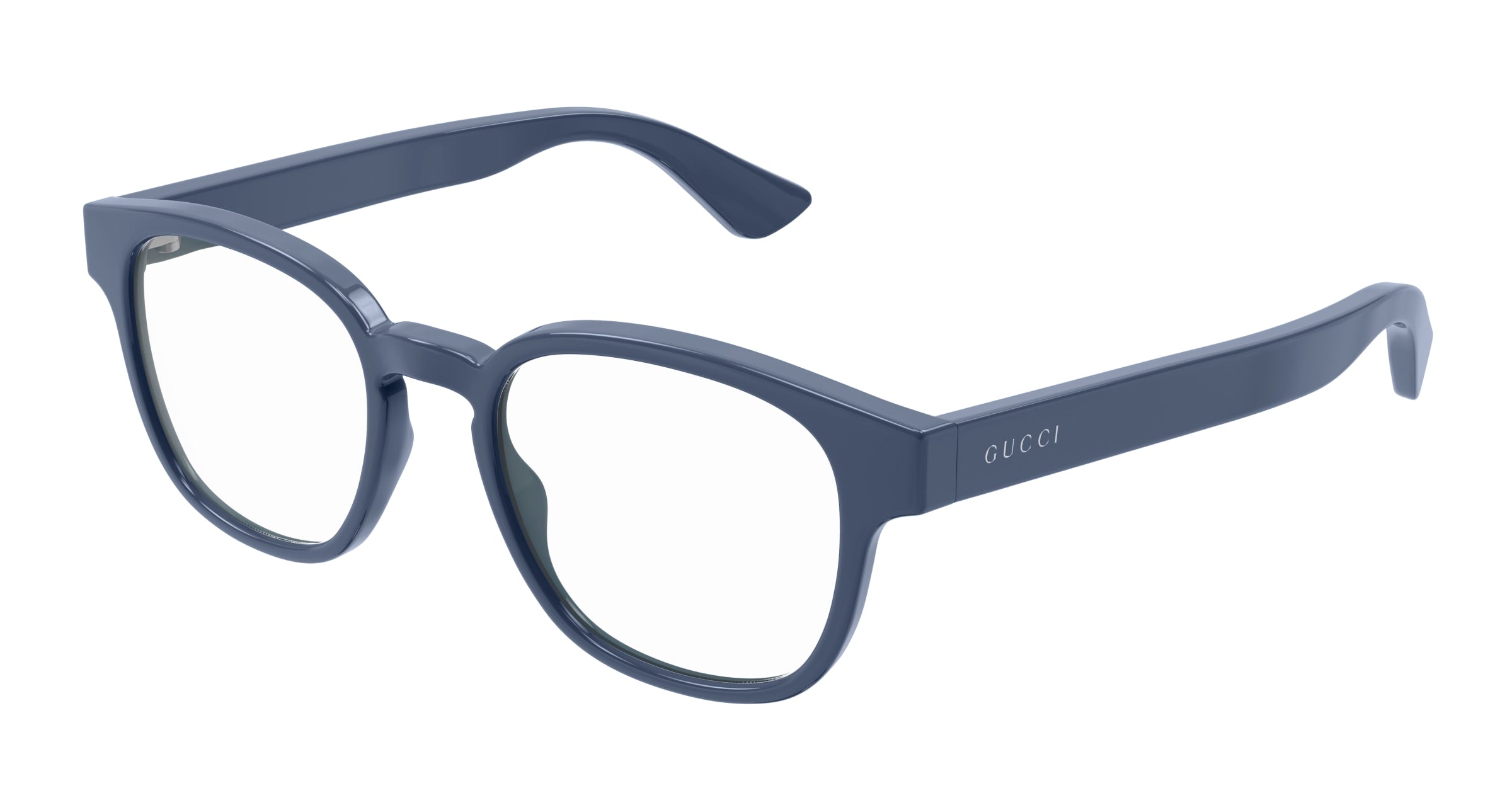 Gucci Uomo Gucci GG1343O 008 Montature da vista Iniettato Blu Trasparente Rotonda
