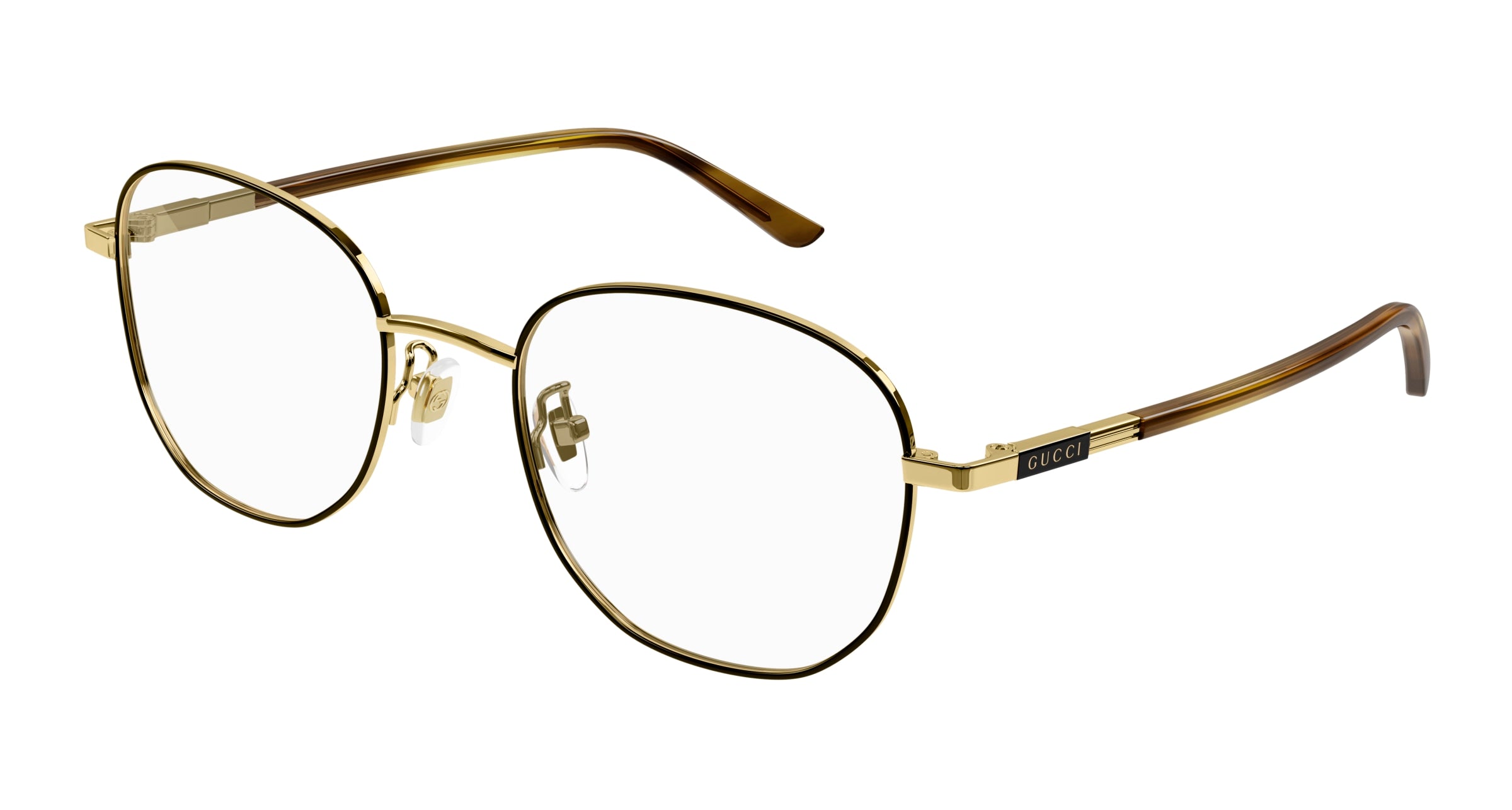 Gucci Uomo Gucci GG1352O 003 Montature da vista Metallo Oro Rotonda Gucci Uomo Gucci GG1352O 003 Montature da vista Metallo Oro Rotonda