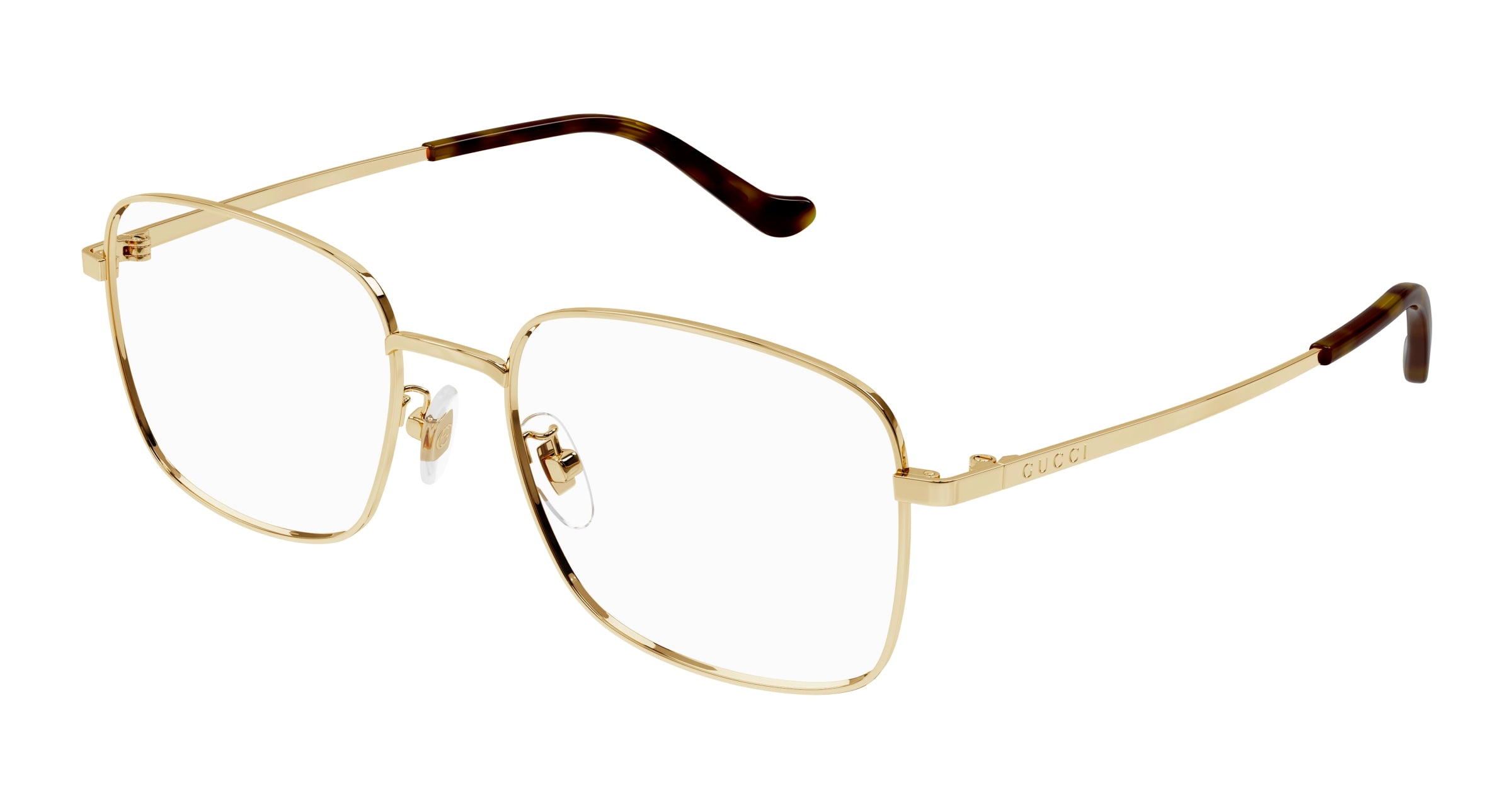 Gucci Uomo Gucci GG1355OA 002 Montature da vista Metallo Oro Squadrata