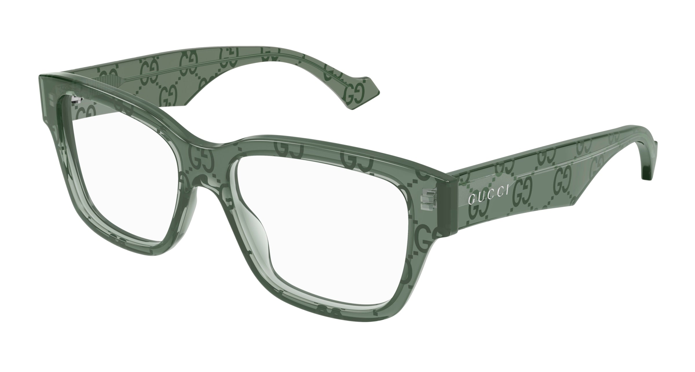 Gucci Uomo Gucci GG1428O 012 Montature da vista Acetato Verde Trasparente Squadrata Gucci Uomo Gucci GG1428O 012 Montature da vista Acetato Verde Trasparente Squadrata