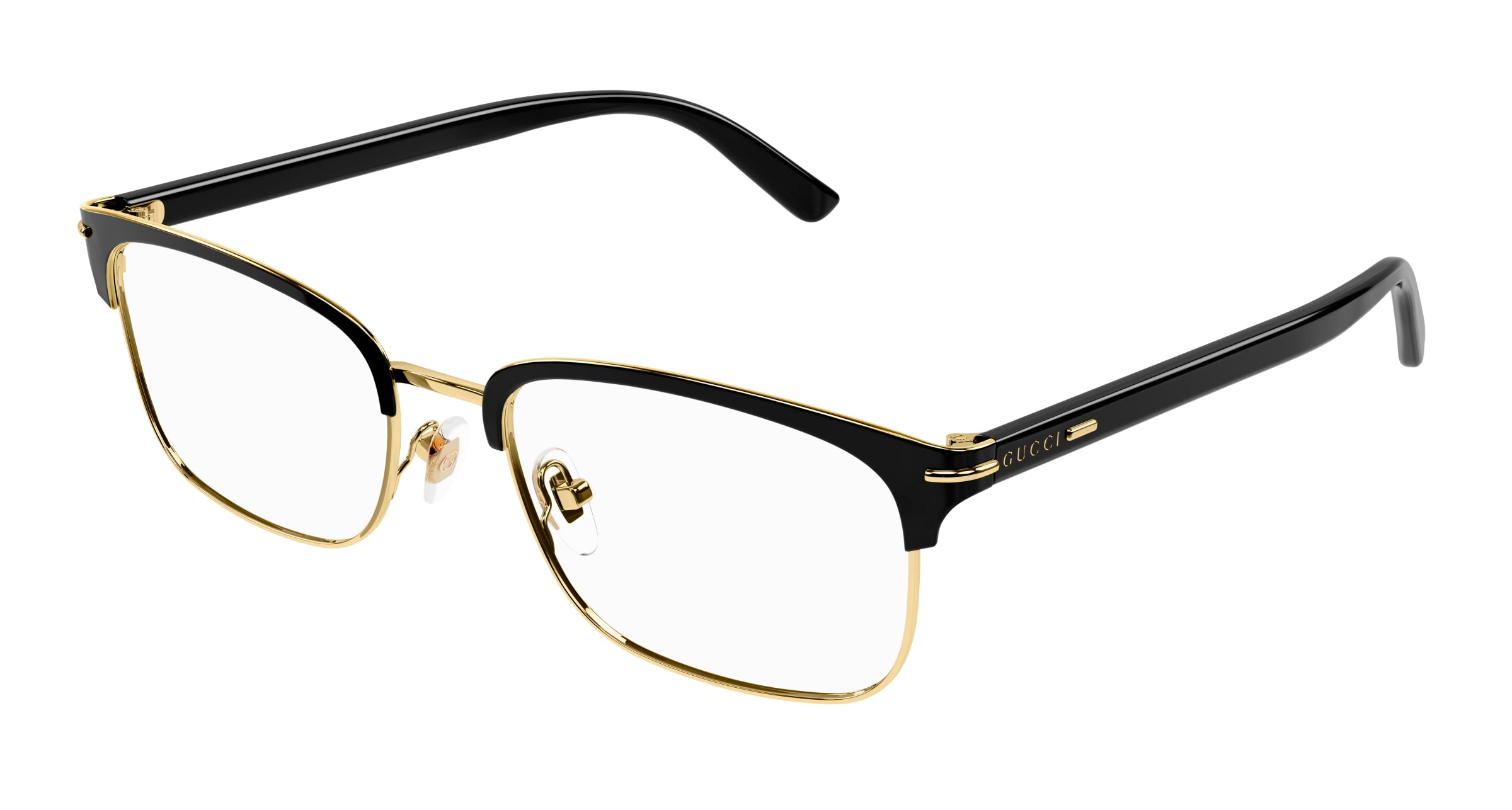 Gucci Uomo Gucci GG1448O 001 Montature da vista Metallo Oro Trasparente Squadrata Gucci Uomo Gucci GG1448O 001 Montature da vista Metallo Oro Trasparente Squadrata