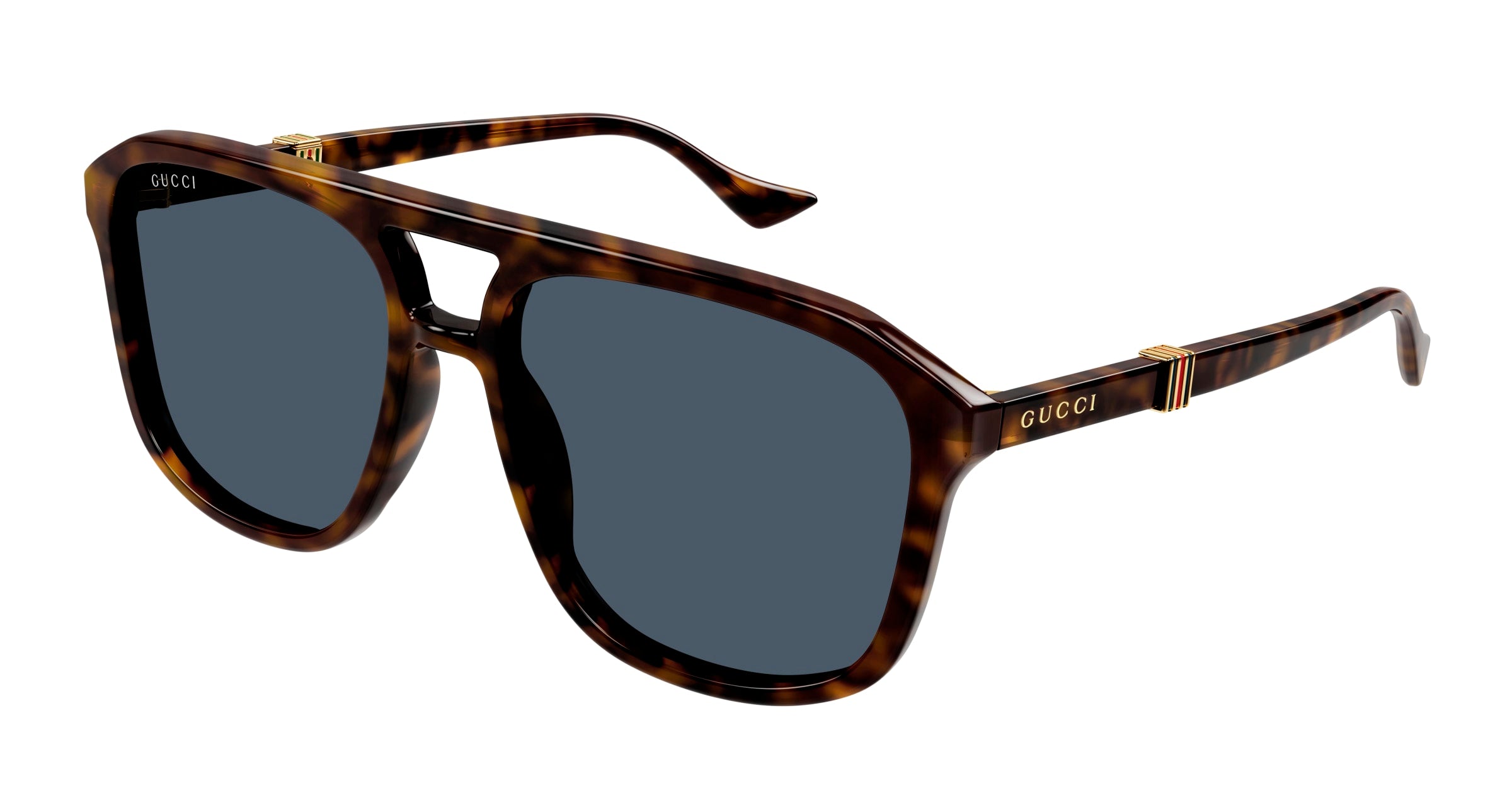 Gucci Uomo Gucci GG1494S 002 Occhiali da sole Acetato Havana Blu Pilot