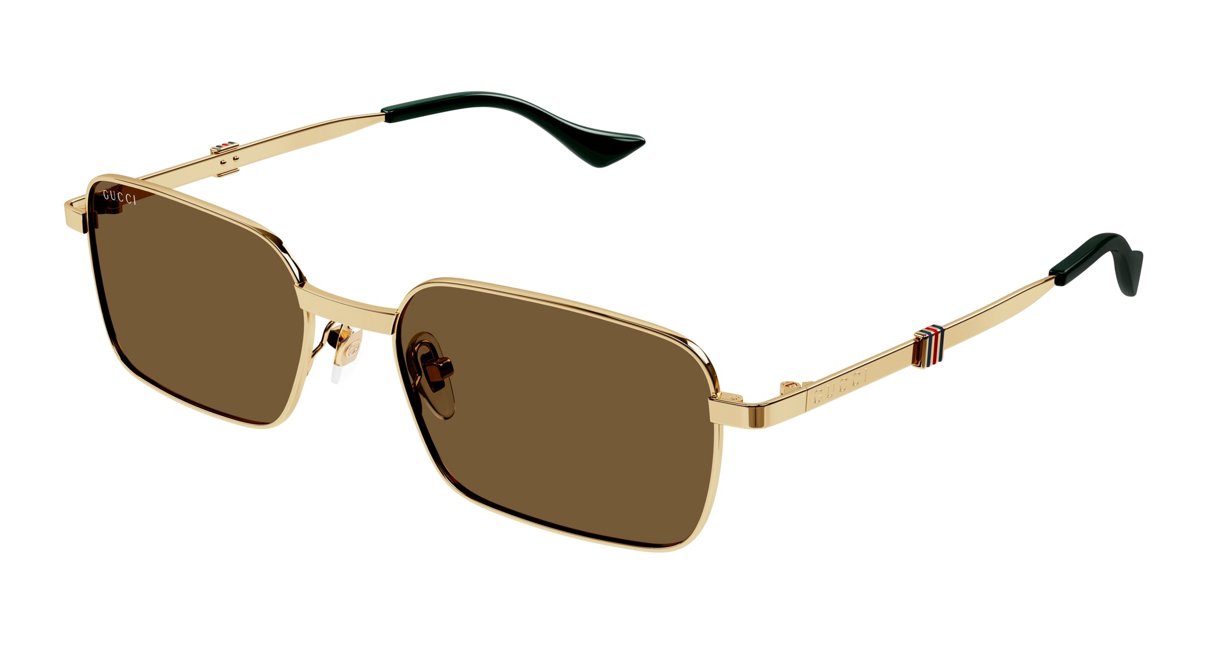 Gucci Uomo Gucci GG1495S 002 Occhiali da sole Metallo Oro Marrone Squadrata Gucci Uomo Gucci GG1495S 002 Occhiali da sole Metallo Oro Marrone Squadrata