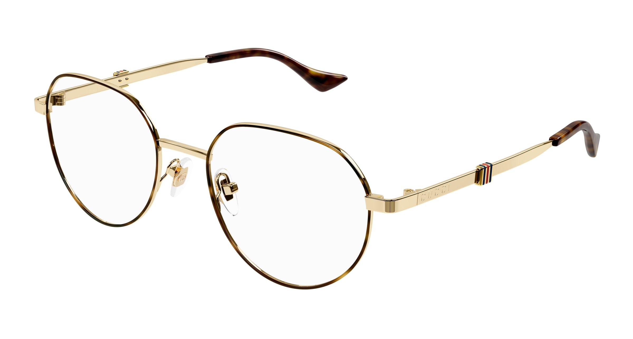 Gucci Uomo Gucci GG1496O 002 Montature da vista Metallo Oro Trasparente Rotonda Gucci Uomo Gucci GG1496O 002 Montature da vista Metallo Oro Trasparente Rotonda