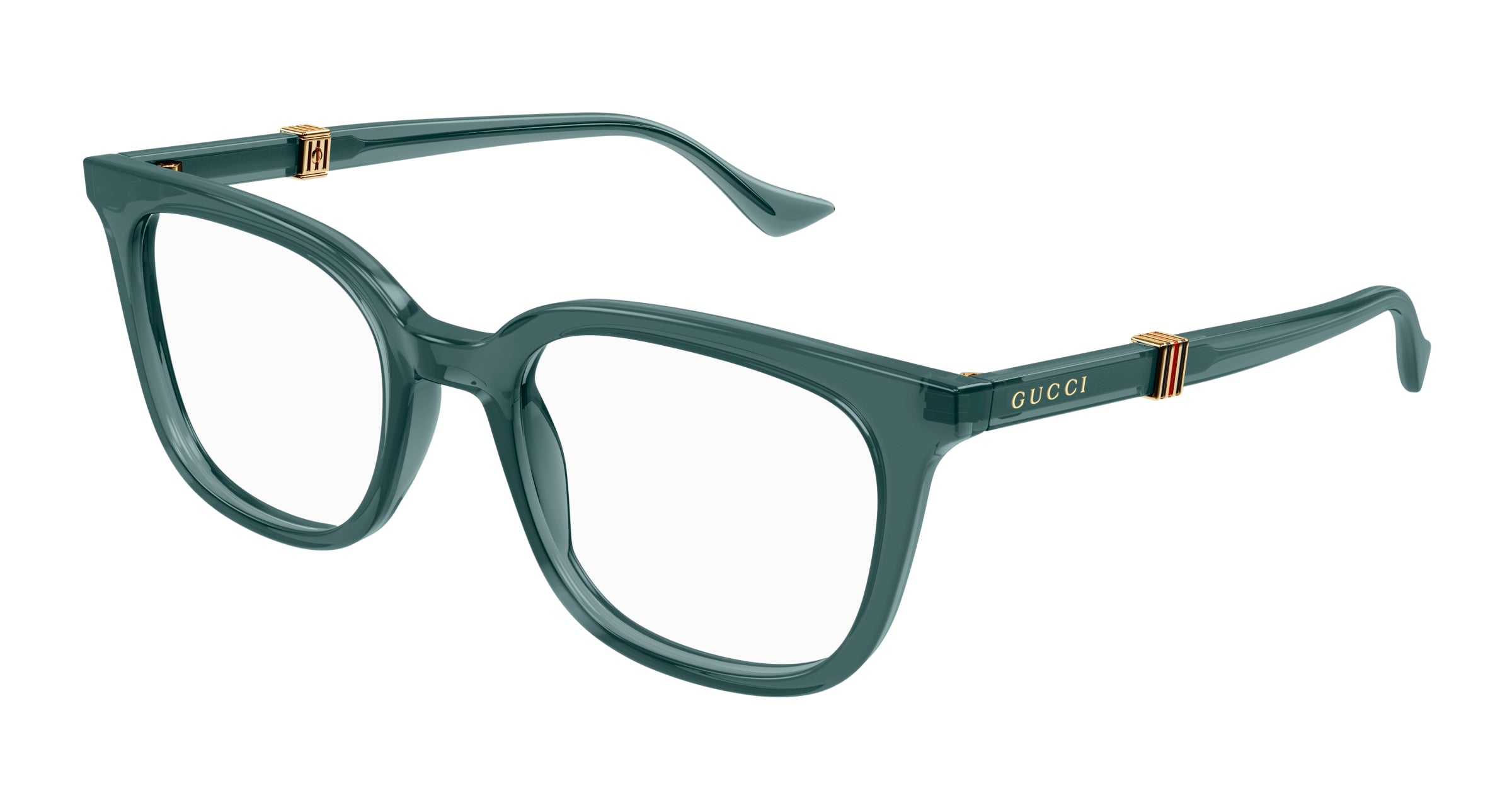 Gucci Uomo Gucci GG1497O 007 Montature da vista Acetato Verde Trasparente Squadrata Gucci Uomo Gucci GG1497O 007 Montature da vista Acetato Verde Trasparente Squadrata