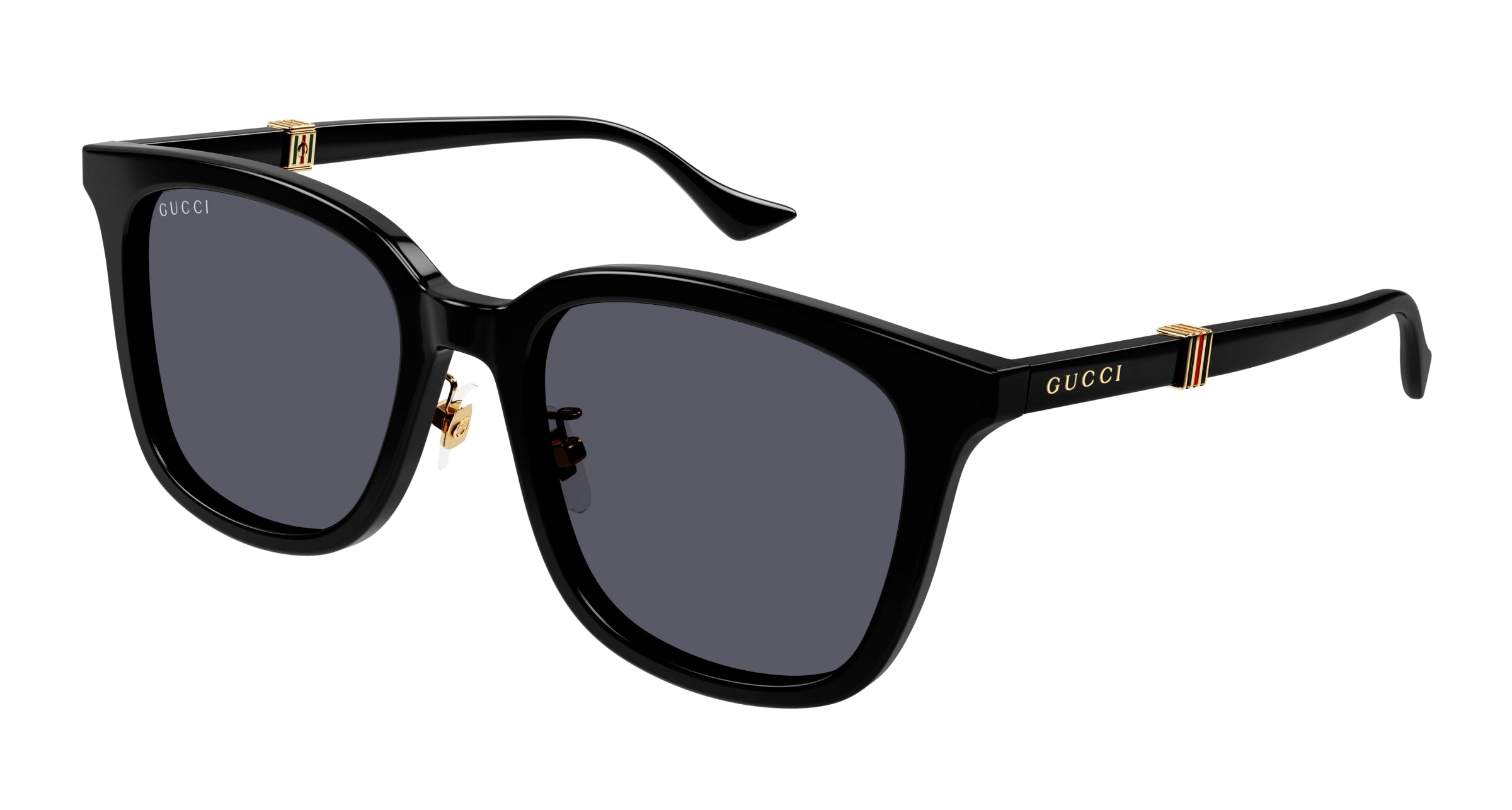 Gucci Uomo Gucci GG1498SK 001 Occhiali da sole Acetato Nero Grigio Squadrata