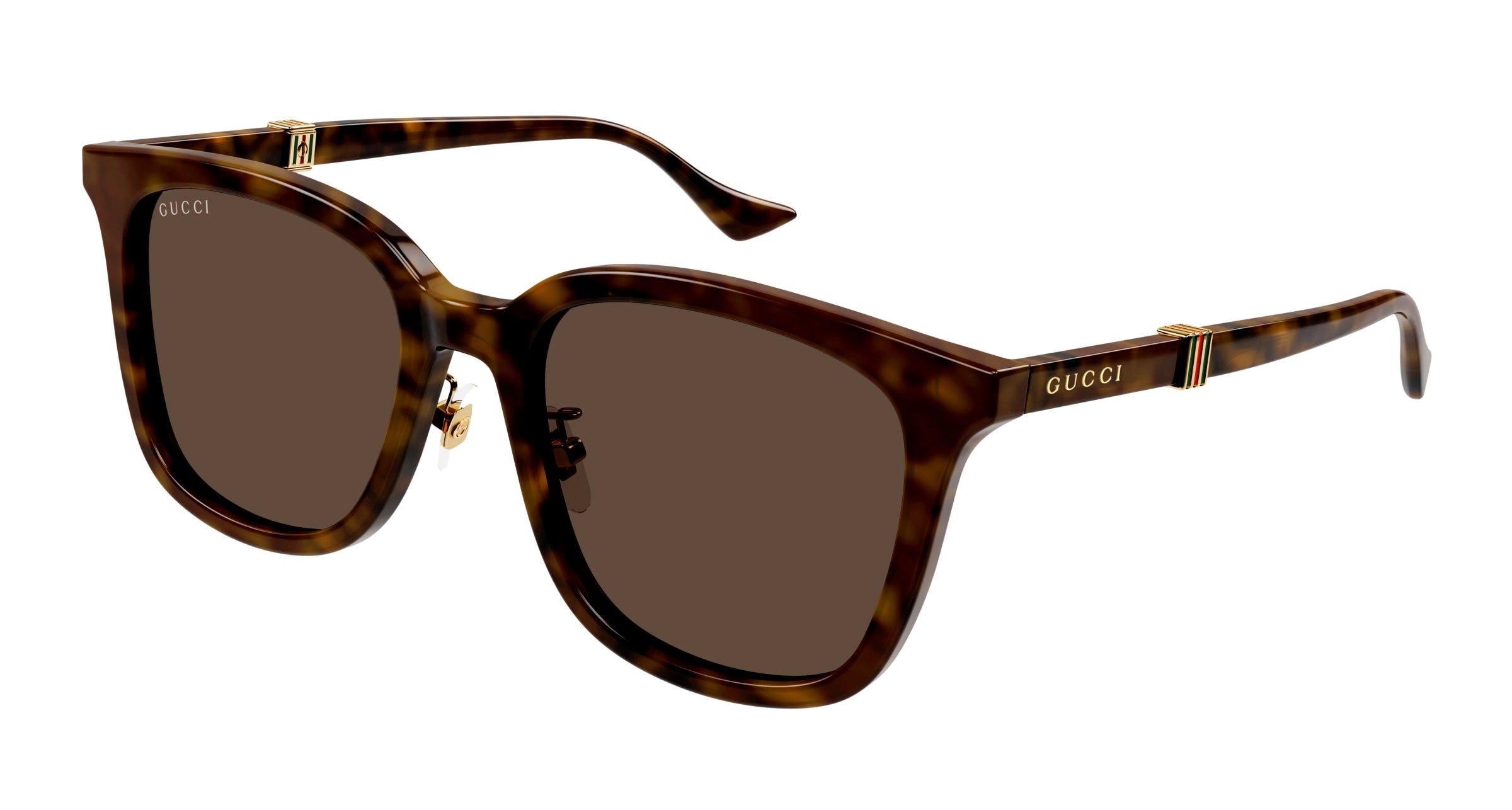 Gucci Uomo Gucci GG1498SK 002 Occhiali da sole Acetato Havana Marrone Squadrata