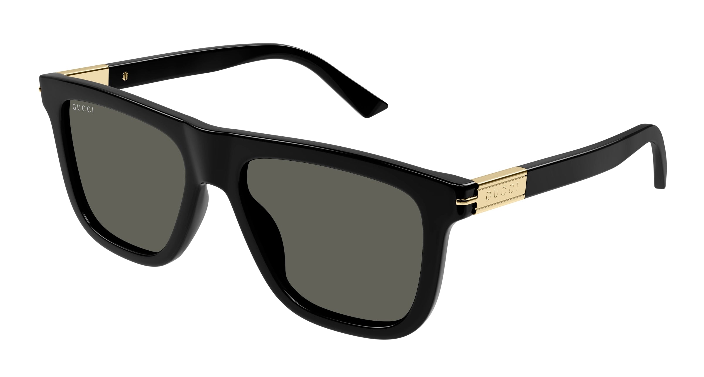 Gucci Uomo Gucci GG1502S 001 Occhiali da sole Acetato Nero Grigio Squadrata