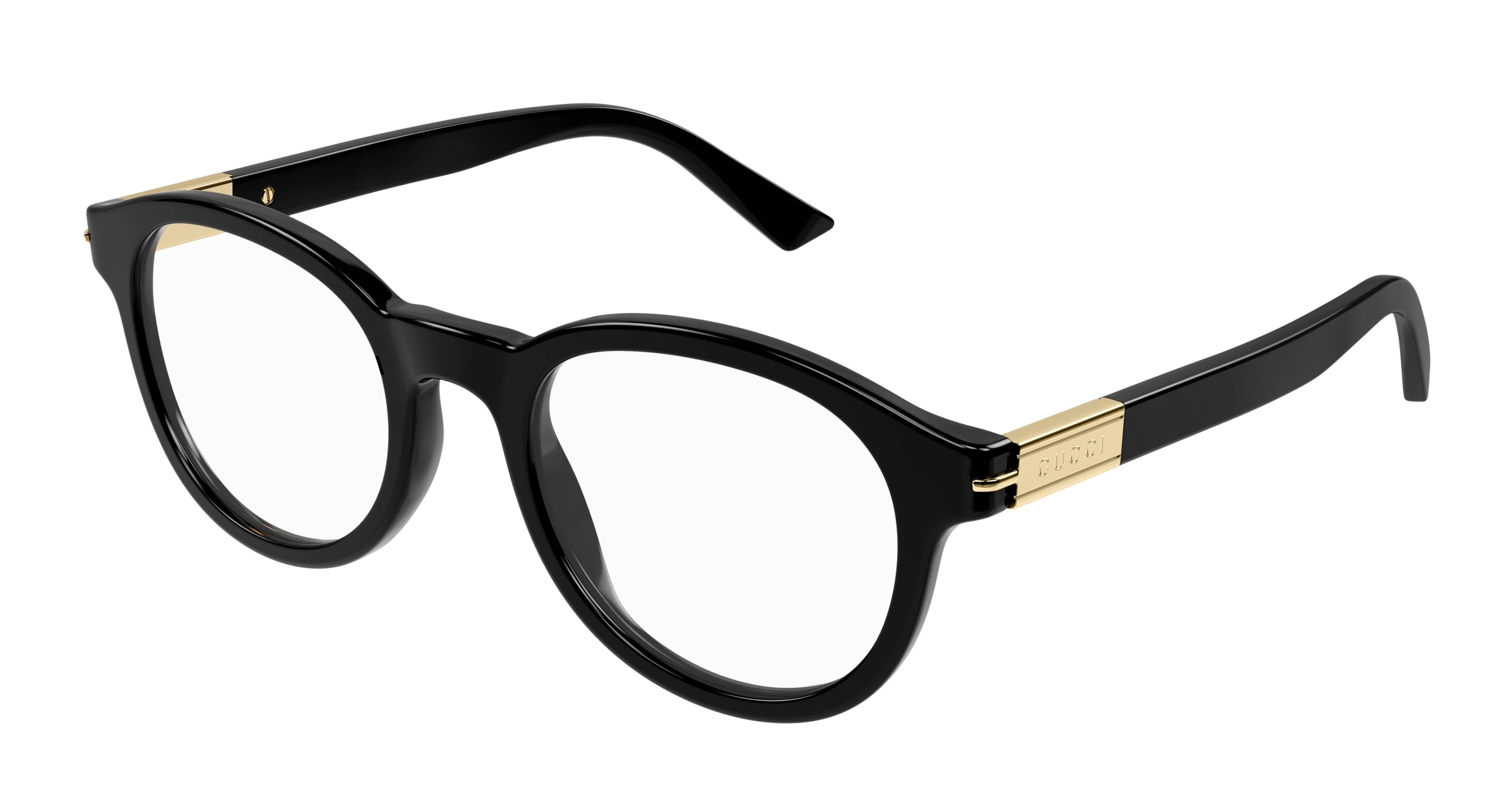 Gucci Uomo Gucci GG1503O 001 Montature da vista Acetato Nero Trasparente Rotonda Gucci Uomo Gucci GG1503O 001 Montature da vista Acetato Nero Trasparente Rotonda