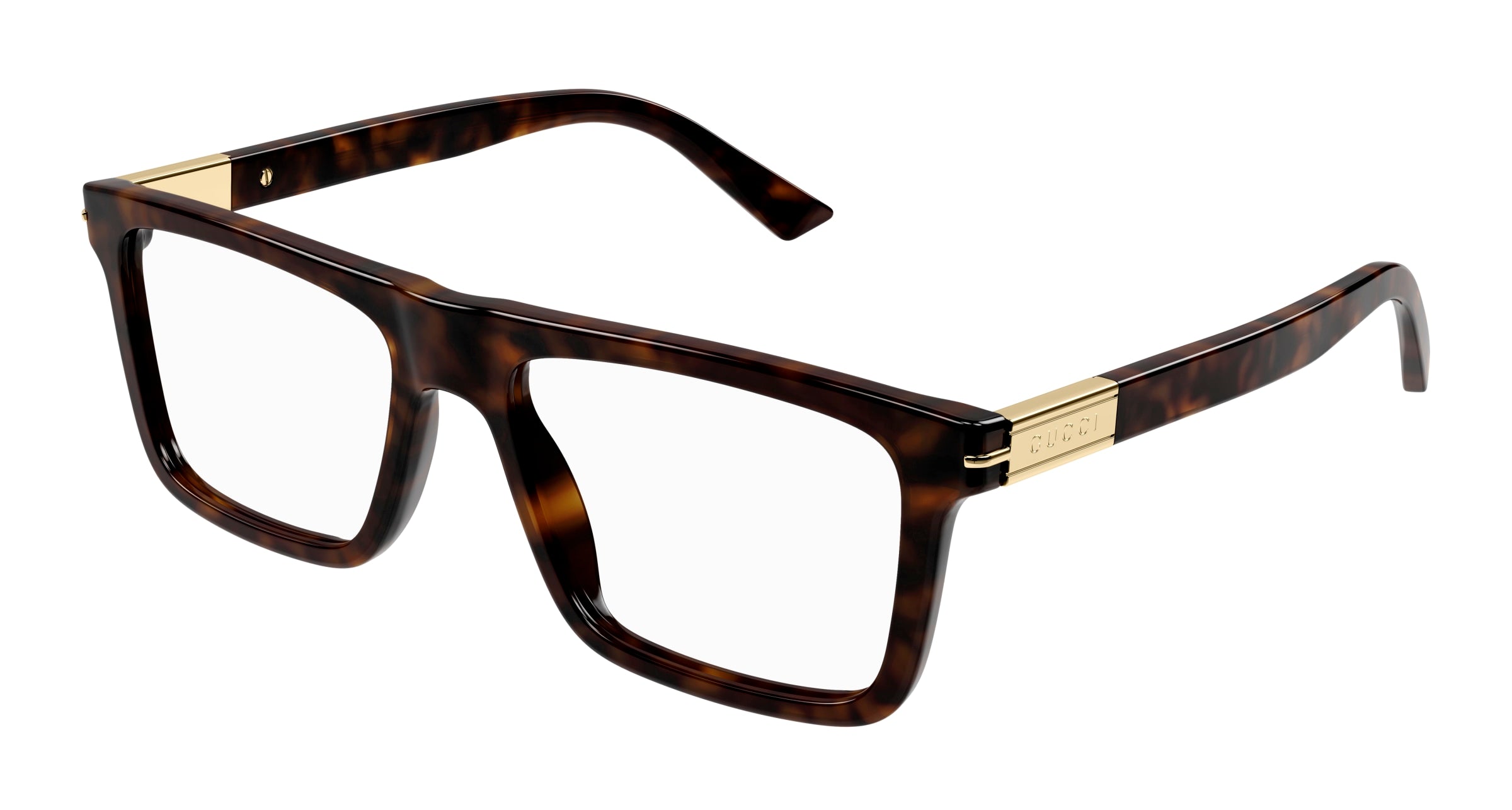 Gucci Uomo Gucci GG1504O 006 Montature da vista Acetato Havana Trasparente Squadrata Gucci Uomo Gucci GG1504O 006 Montature da vista Acetato Havana Trasparente Squadrata