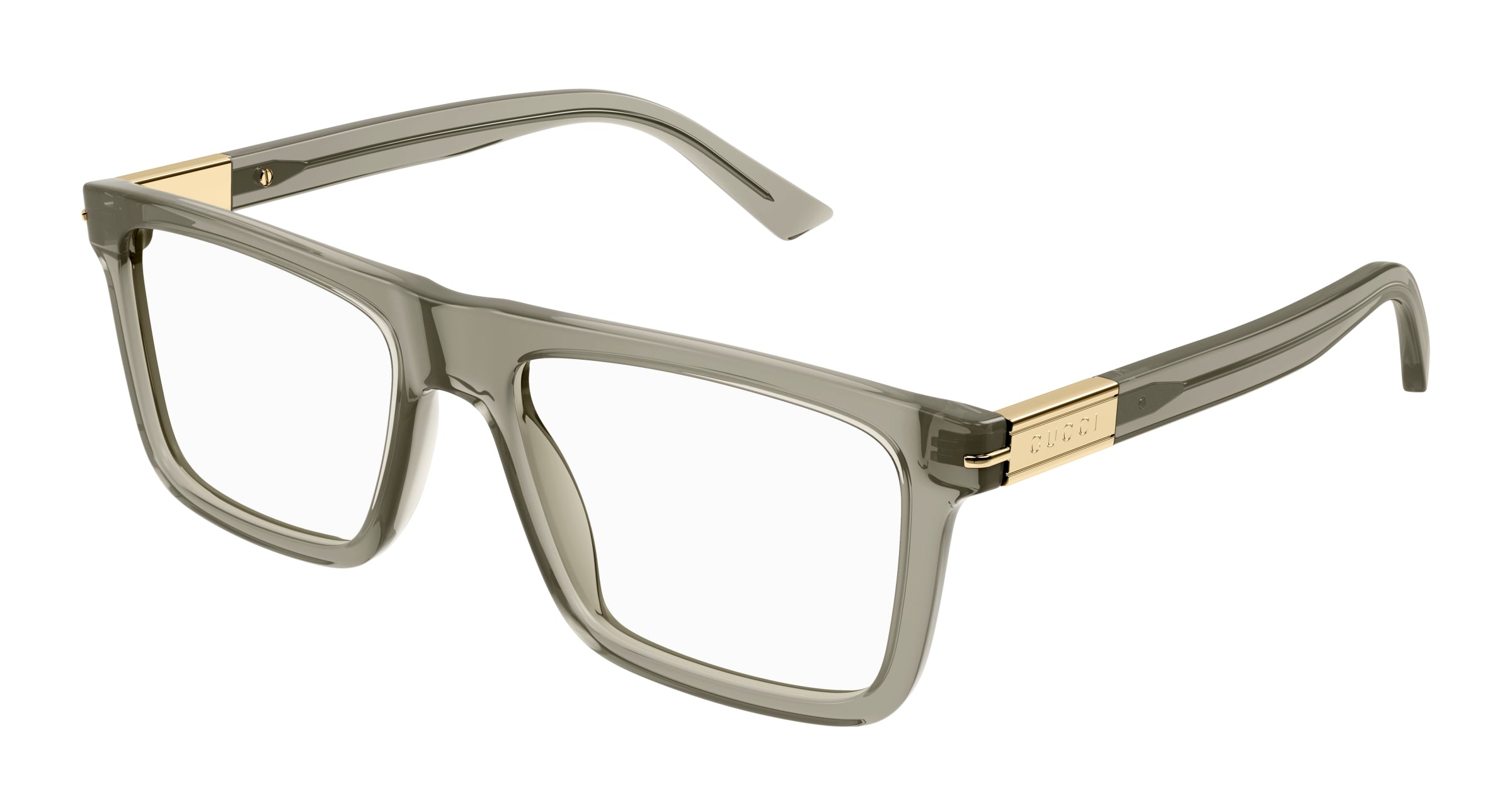 Gucci Uomo Gucci GG1504O 008 Montature da vista Acetato Marrone Trasparente Squadrata Gucci Uomo Gucci GG1504O 008 Montature da vista Acetato Marrone Trasparente Squadrata