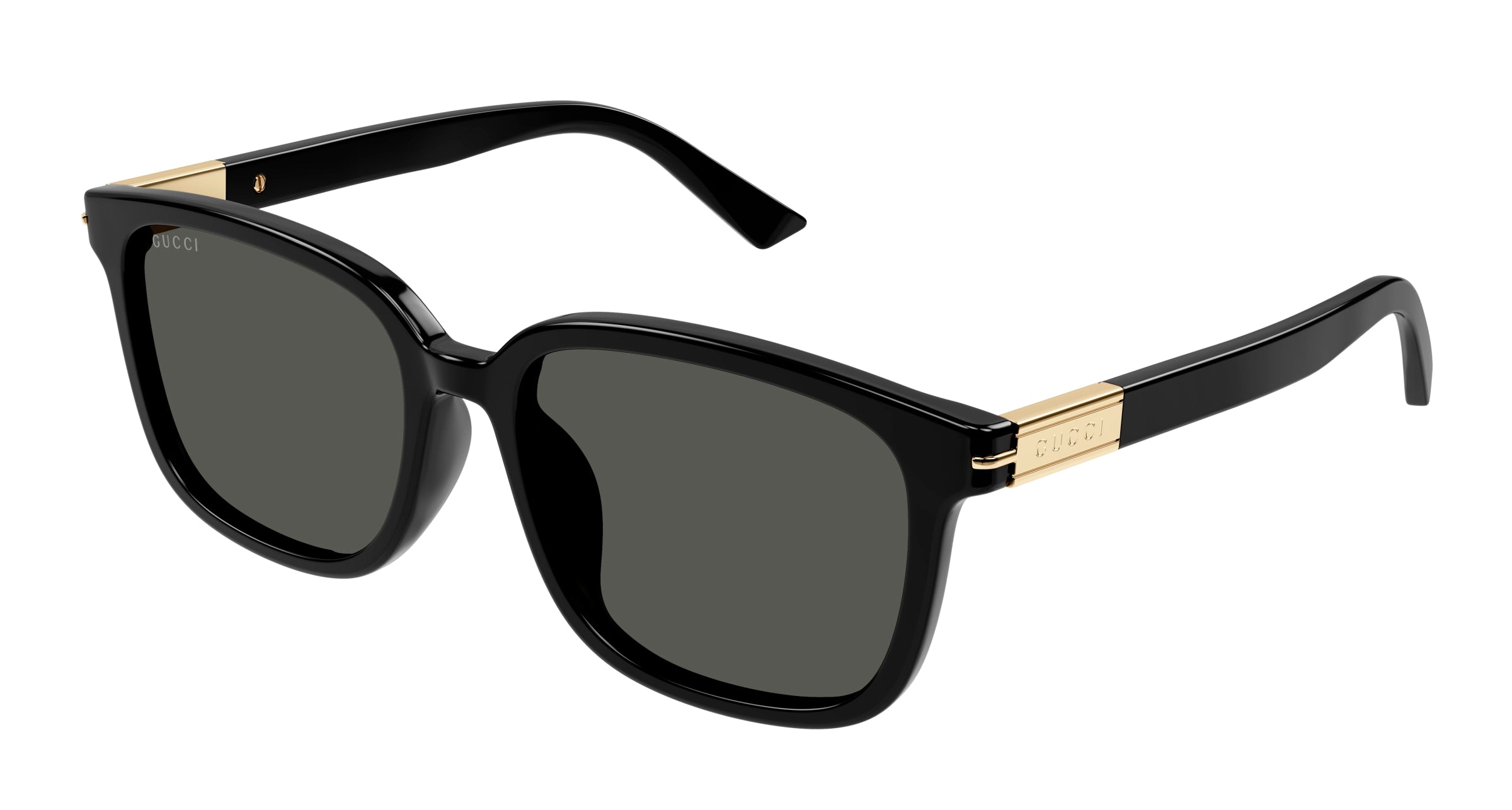 Gucci Uomo Gucci GG1505SK 001 Occhiali da sole Acetato Nero Grigio Squadrata