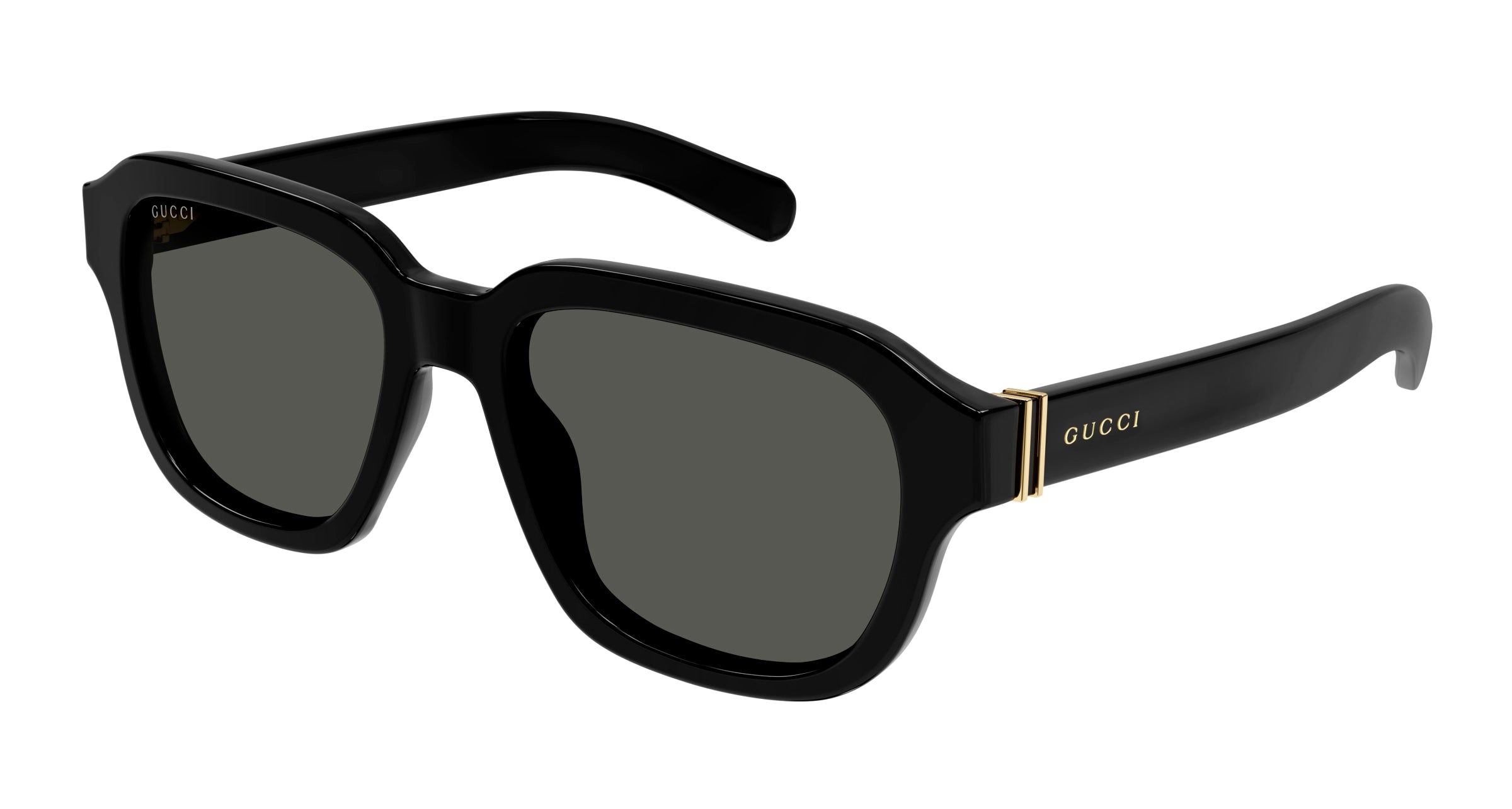 Gucci Uomo Gucci GG1508S 001 Occhiali da sole Acetato Nero Grigio Squadrata