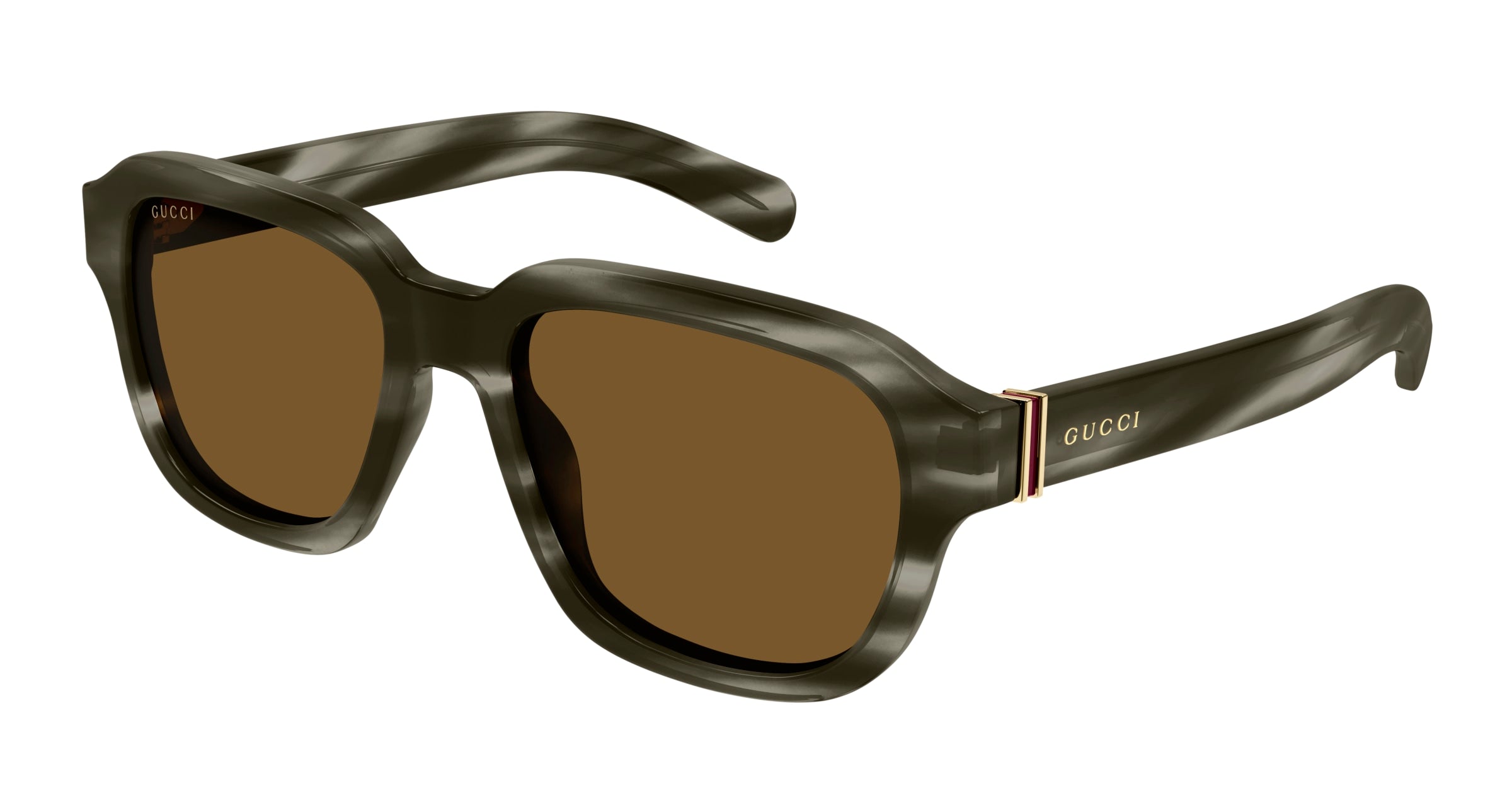 Gucci Uomo Gucci GG1508S 003 Occhiali da sole Acetato Havana Marrone Squadrata