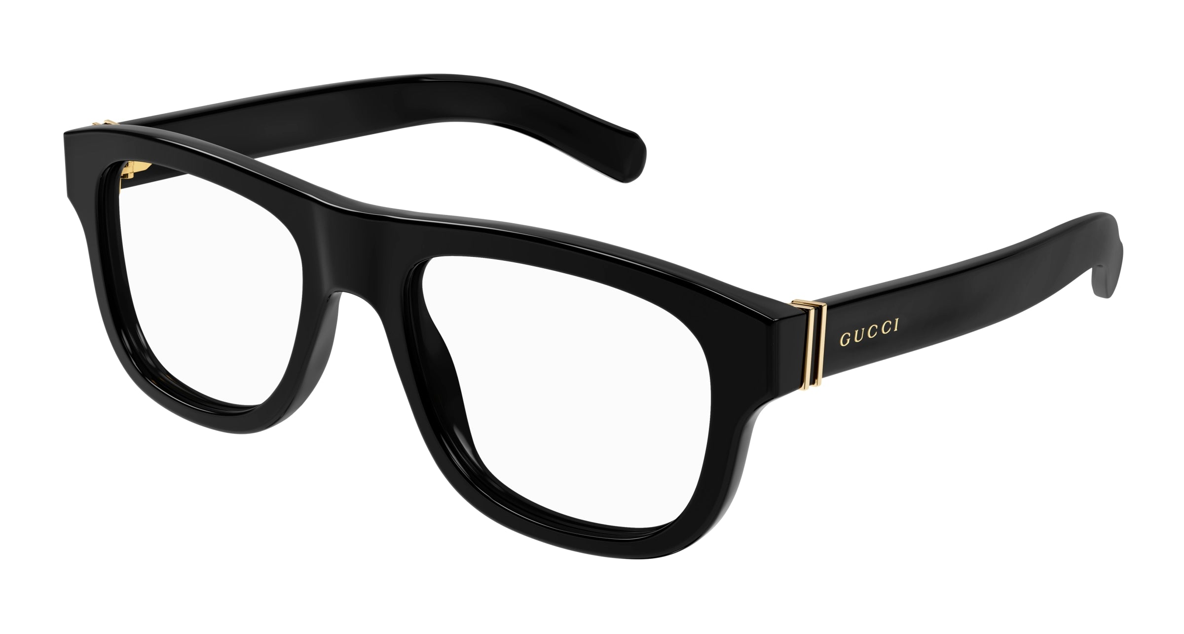 Gucci Uomo Gucci GG1509O 001 Montature da vista Acetato Nero Trasparente Rotonda