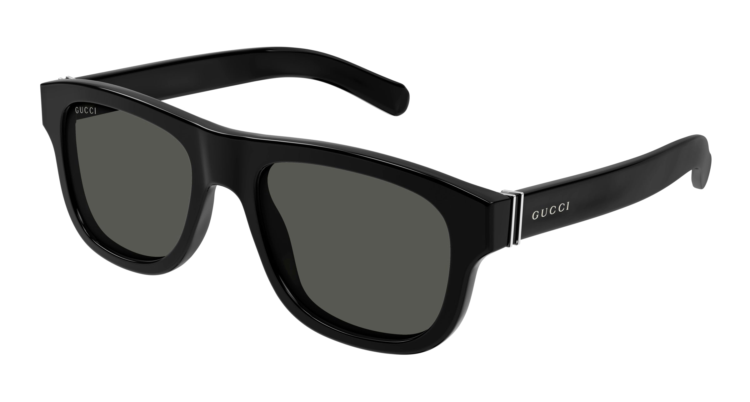 Gucci Uomo Gucci GG1509S 001 Occhiali da sole Acetato Nero Grigio Rotonda
