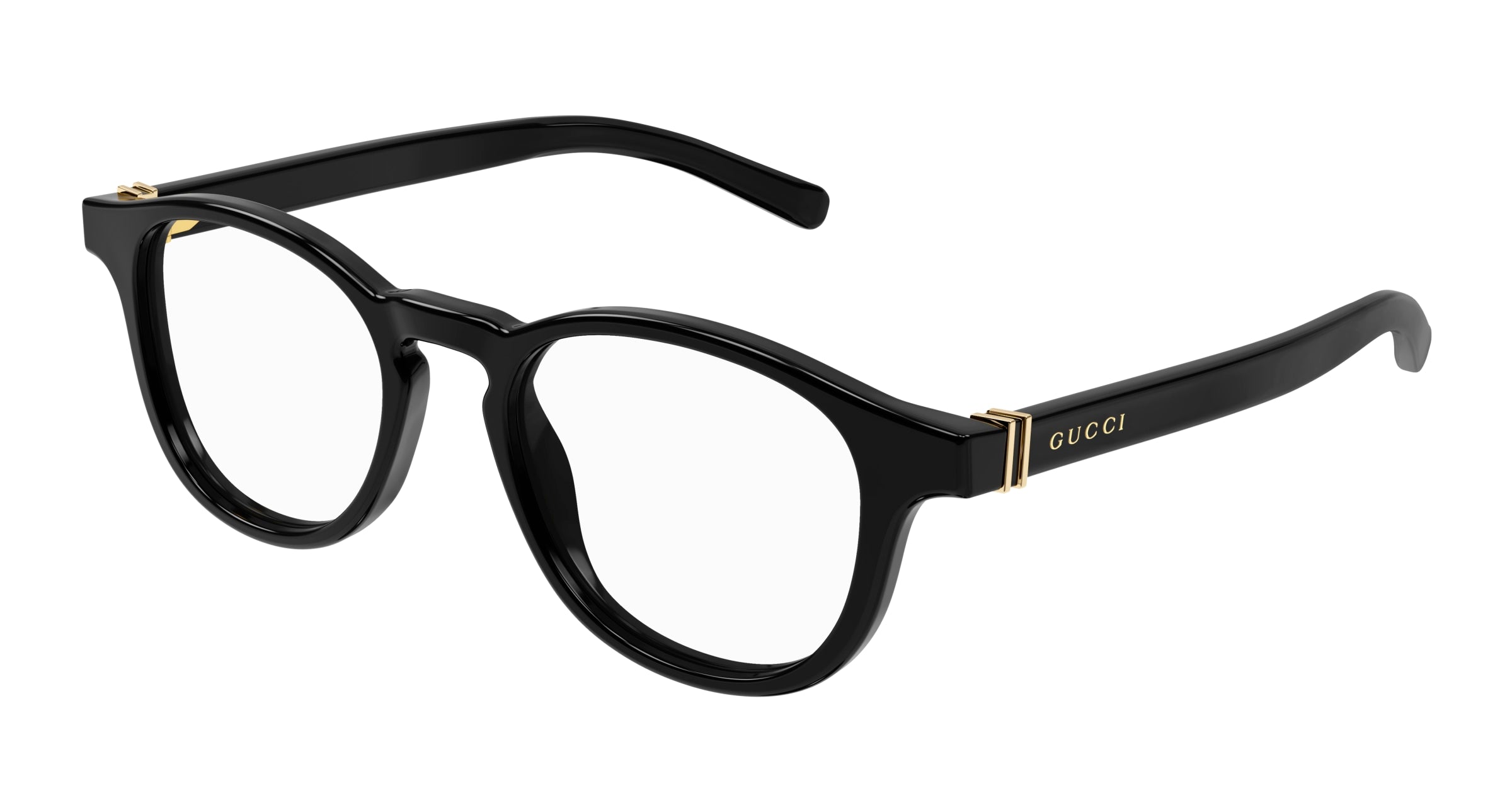 Gucci Uomo Gucci GG1510O 001 Montature da vista Acetato Nero Trasparente Rotonda Gucci Uomo Gucci GG1510O 001 Montature da vista Acetato Nero Trasparente Rotonda