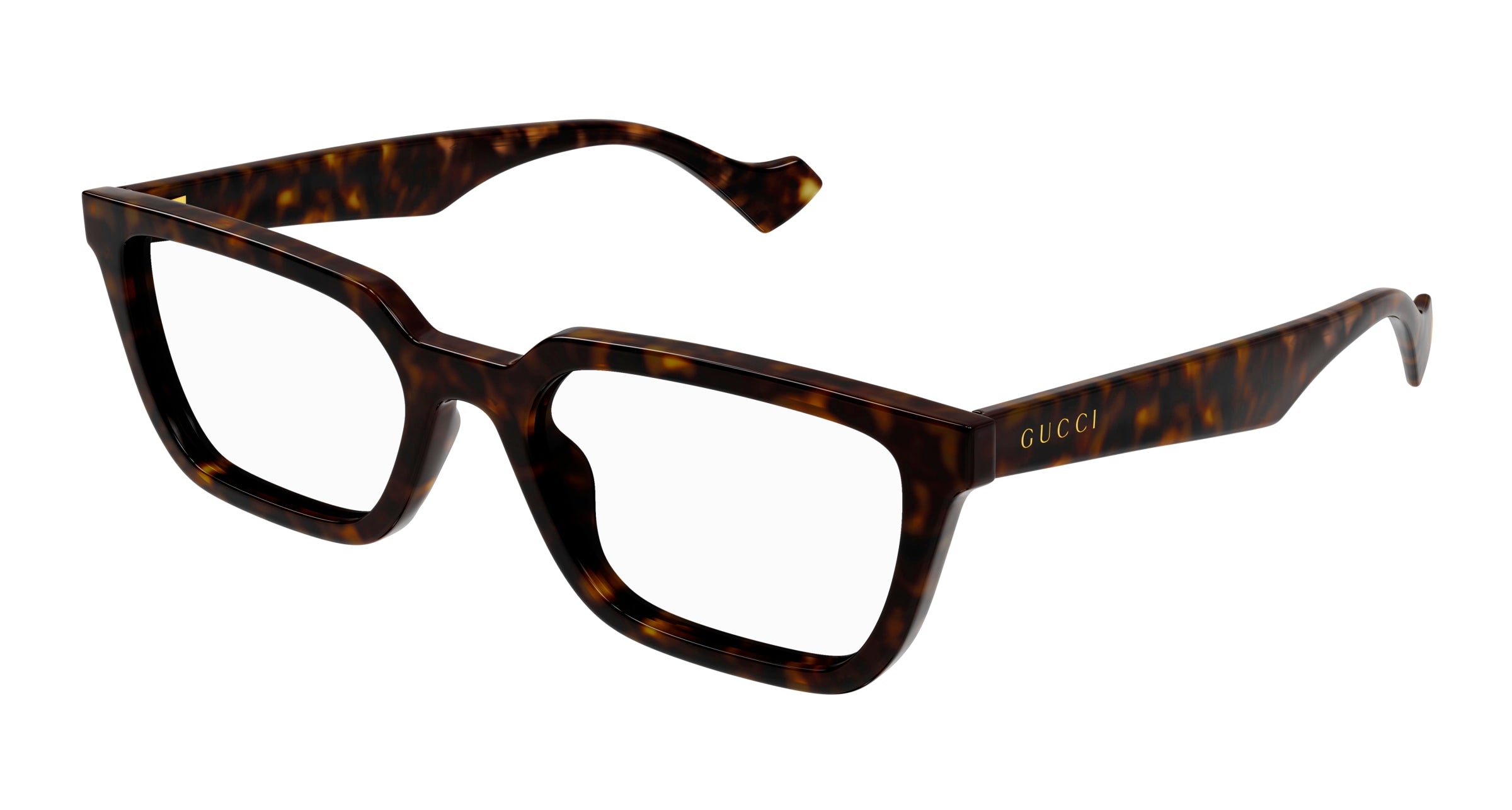 Gucci Uomo Gucci GG1539O 002 Montature da vista Iniettato Havana Trasparente Squadrata Gucci Uomo Gucci GG1539O 002 Montature da vista Iniettato Havana Trasparente Squadrata