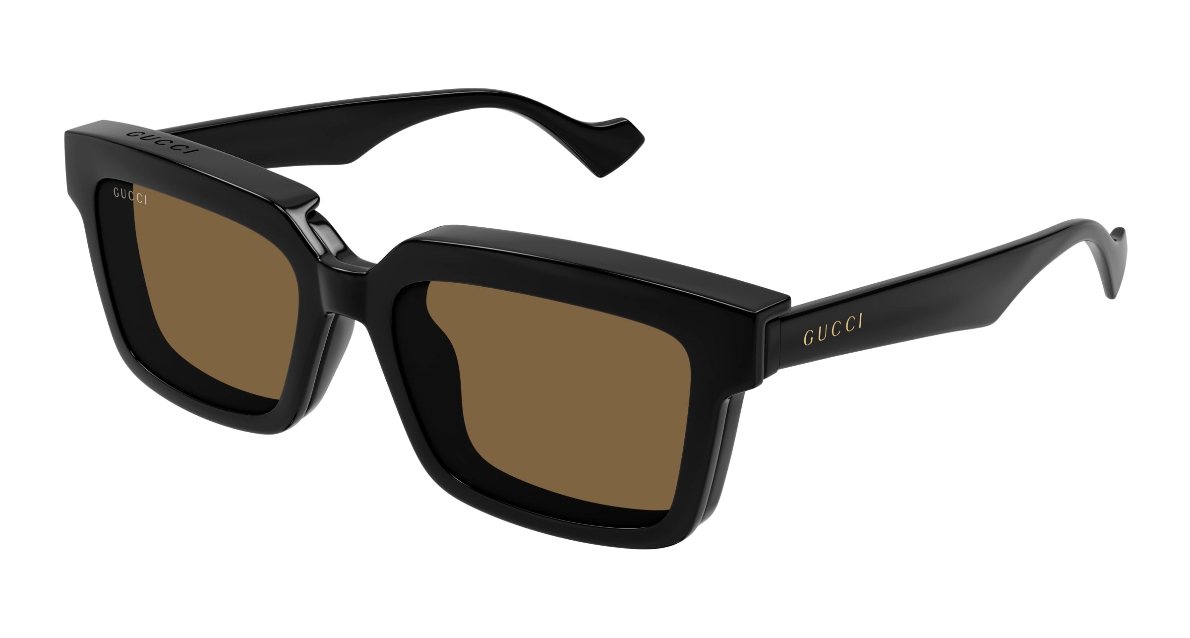 Gucci Uomo Gucci GG1543S 004 Occhiali da sole Iniettato Nero Trasparente Squadrata