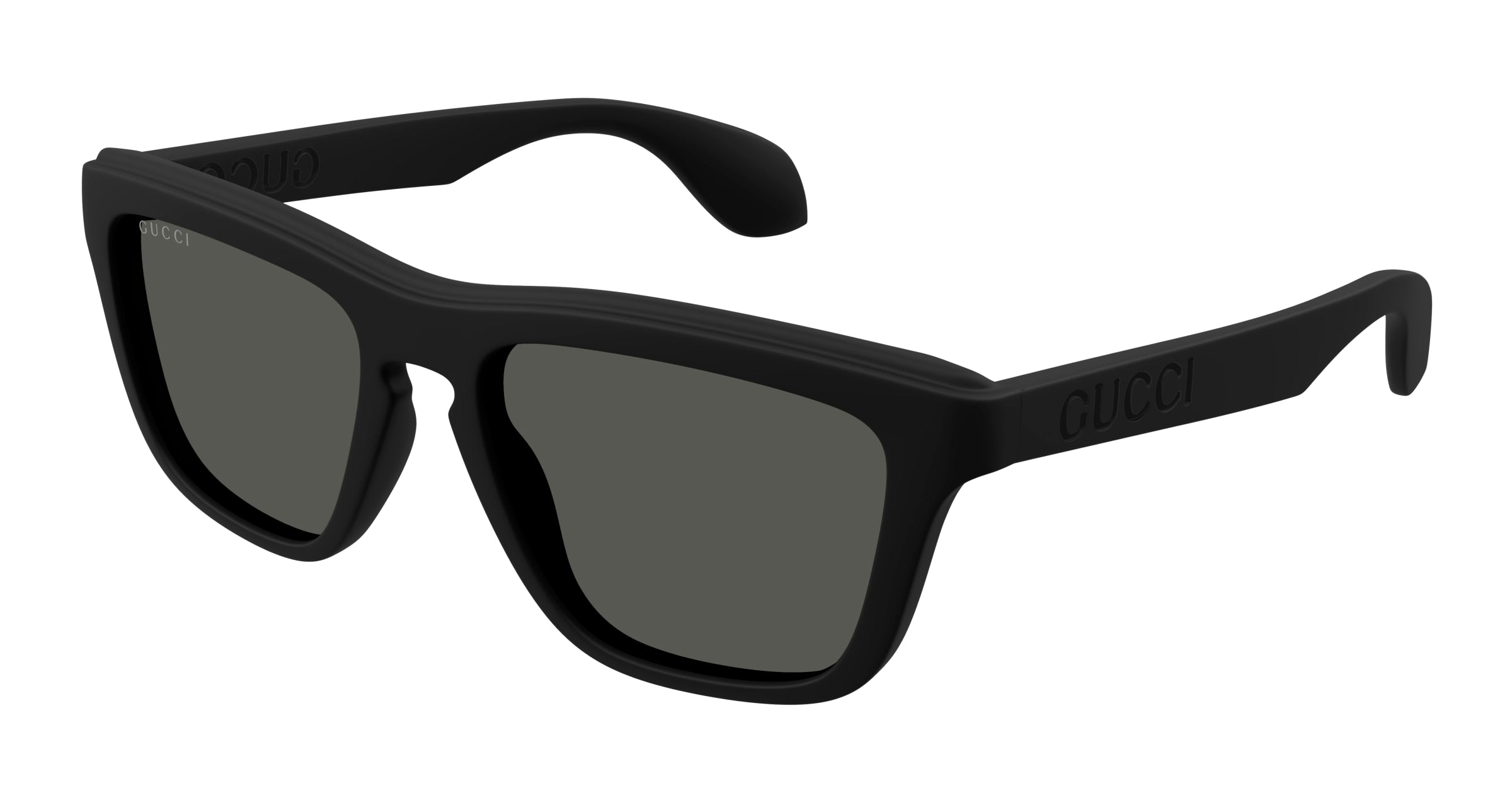 Gucci Uomo Gucci GG1571S 001 Occhiali da sole Iniettato Nero Grigio Squadrata Gucci Uomo Gucci GG1571S 001 Occhiali da sole Iniettato Nero Grigio Squadrata