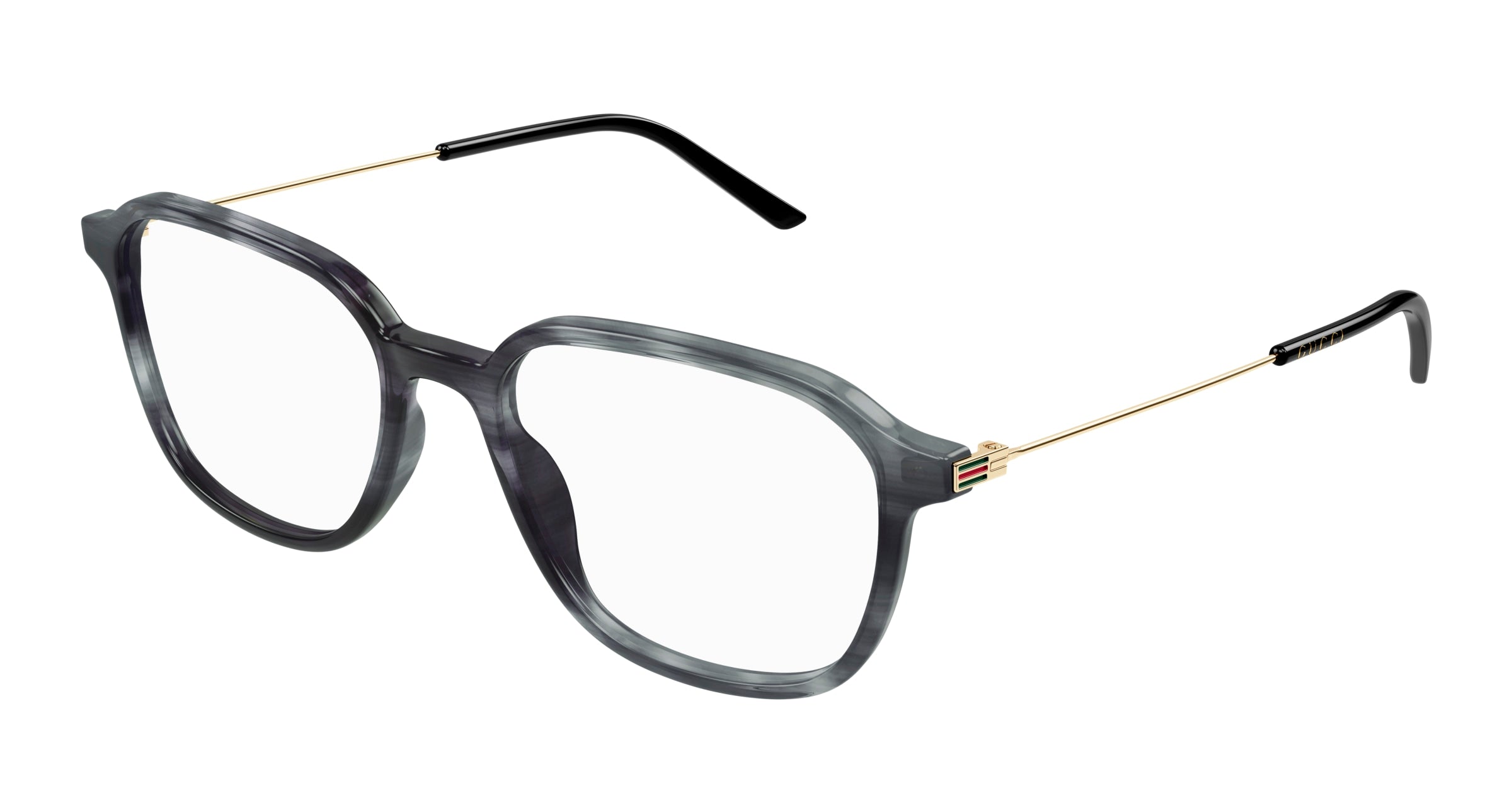 Gucci Uomo Gucci GG1576O 003 Montature da vista Acetato Grigio Trasparente Squadrata