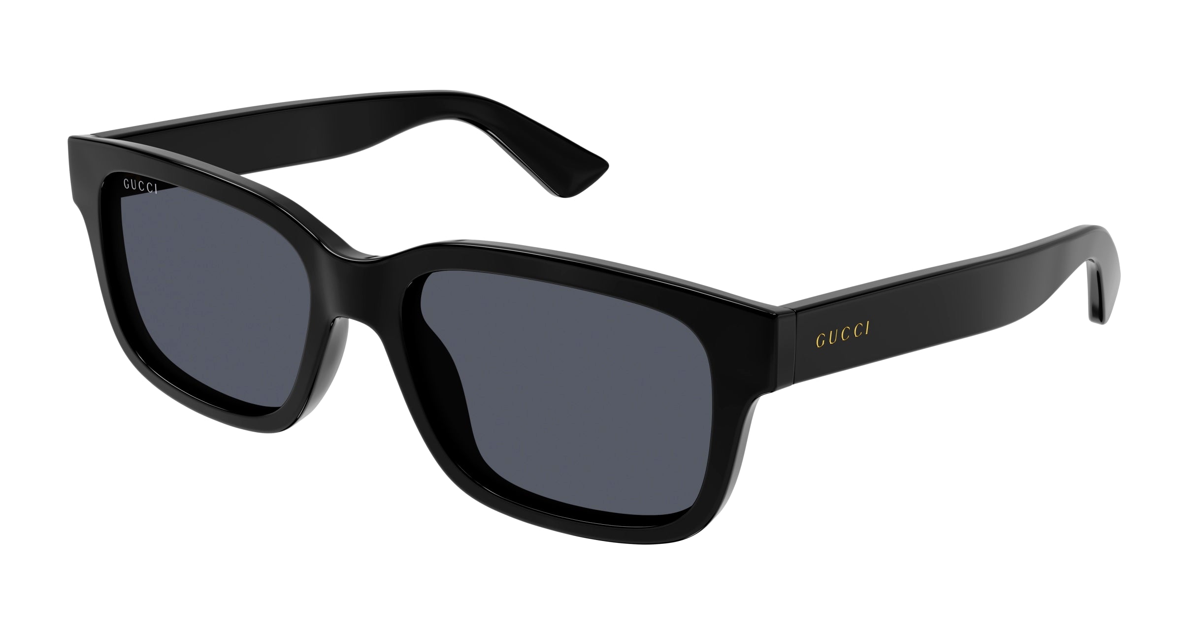 Gucci Uomo Gucci GG1583S 001 Occhiali da sole Iniettato Nero Grigio Squadrata
