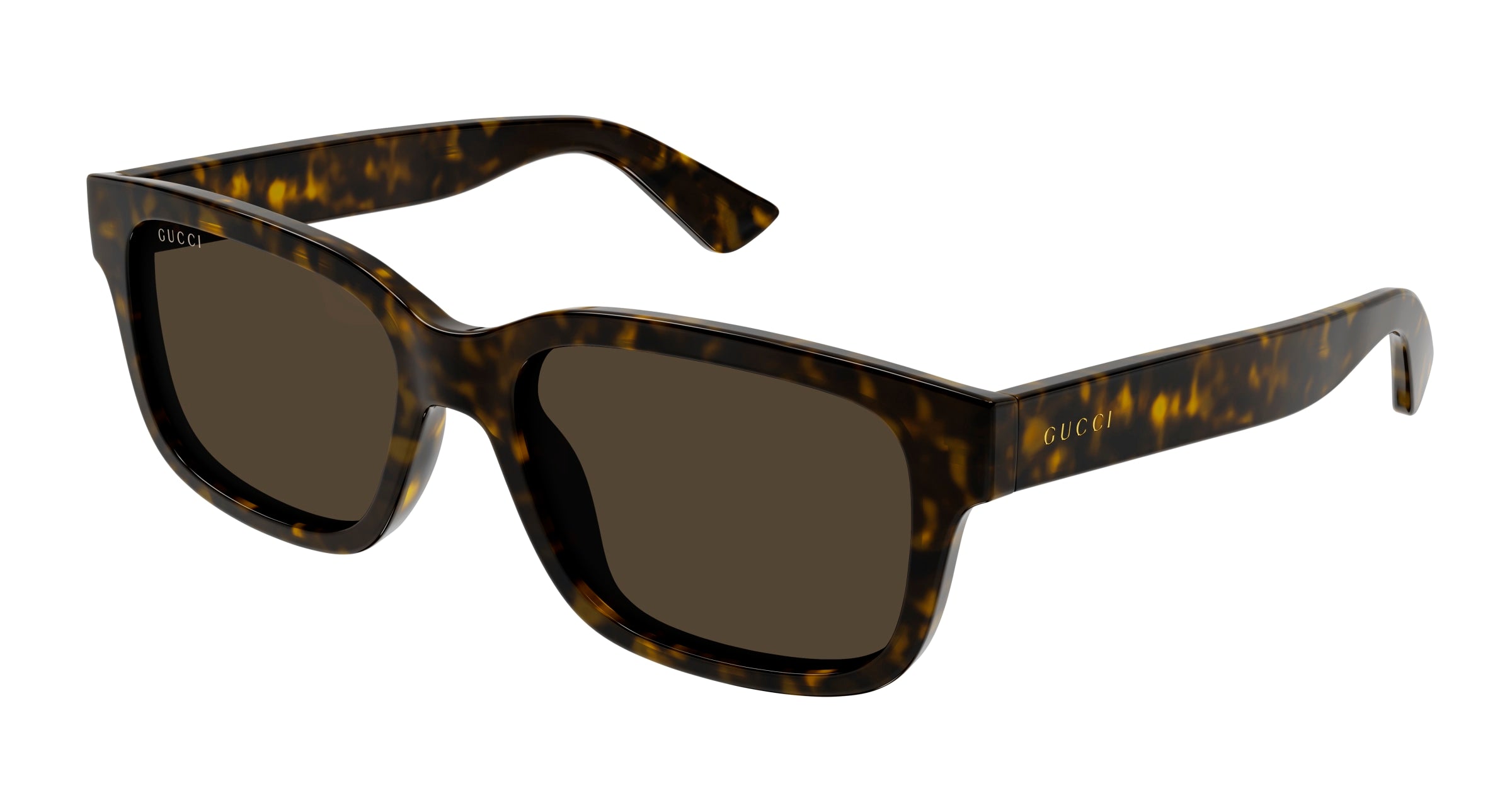 Gucci Uomo Gucci GG1583S 002 Occhiali da sole Iniettato Havana Marrone Squadrata