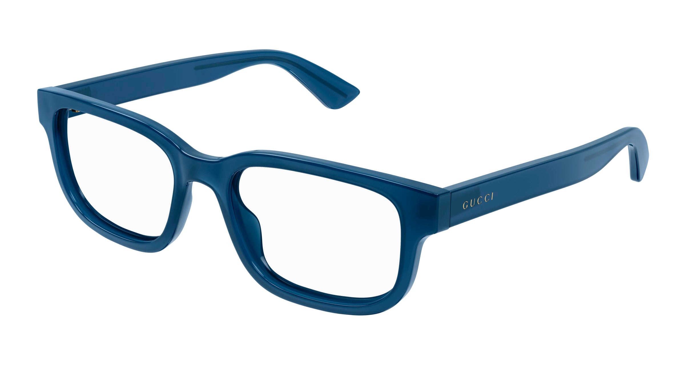 Gucci Uomo Gucci GG1584O 007 Montature da vista Iniettato Blu Trasparente Rotonda