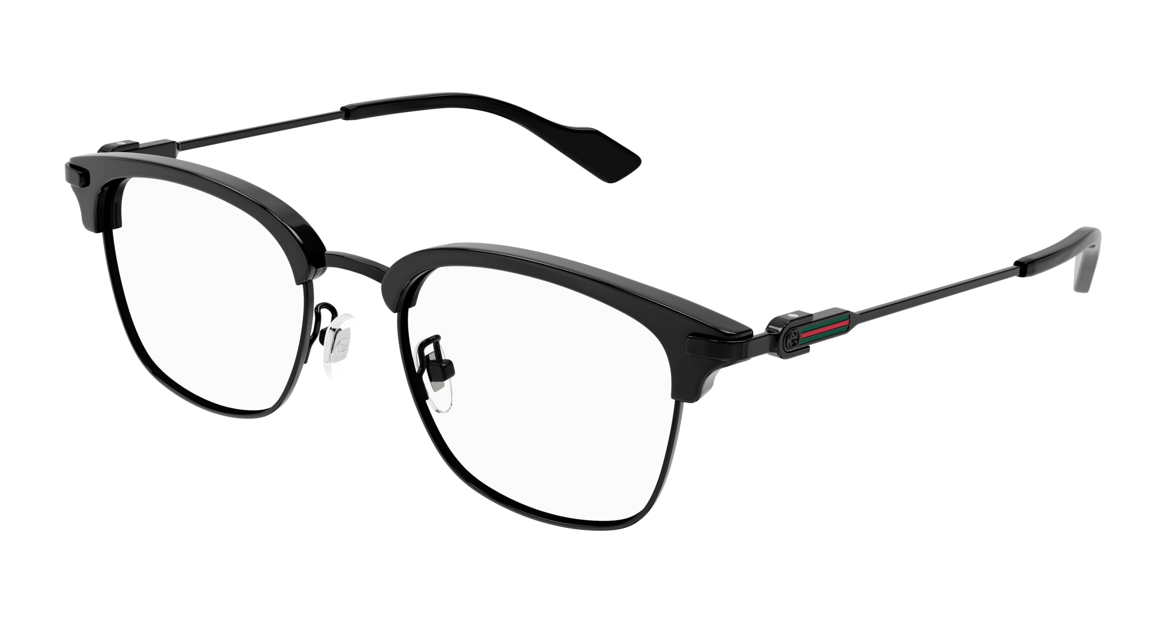 Gucci Uomo Gucci GG1606OK 001 Montature da vista Titanio Nero Trasparente Rotonda