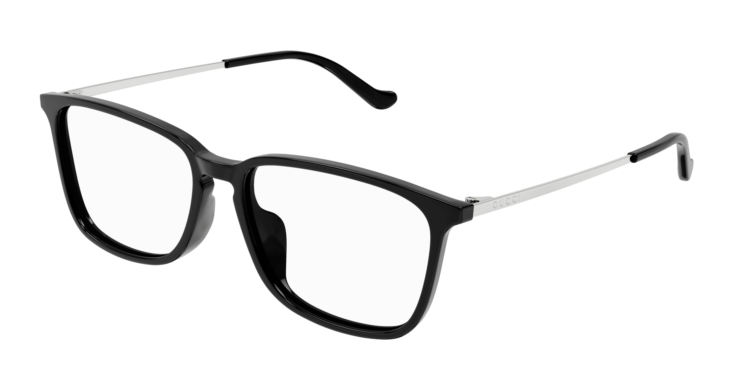 Gucci Uomo Gucci GG1609OA 002 Montature da vista Acetato Nero Trasparente Squadrata Gucci Uomo Gucci GG1609OA 002 Montature da vista Acetato Nero Trasparente Squadrata