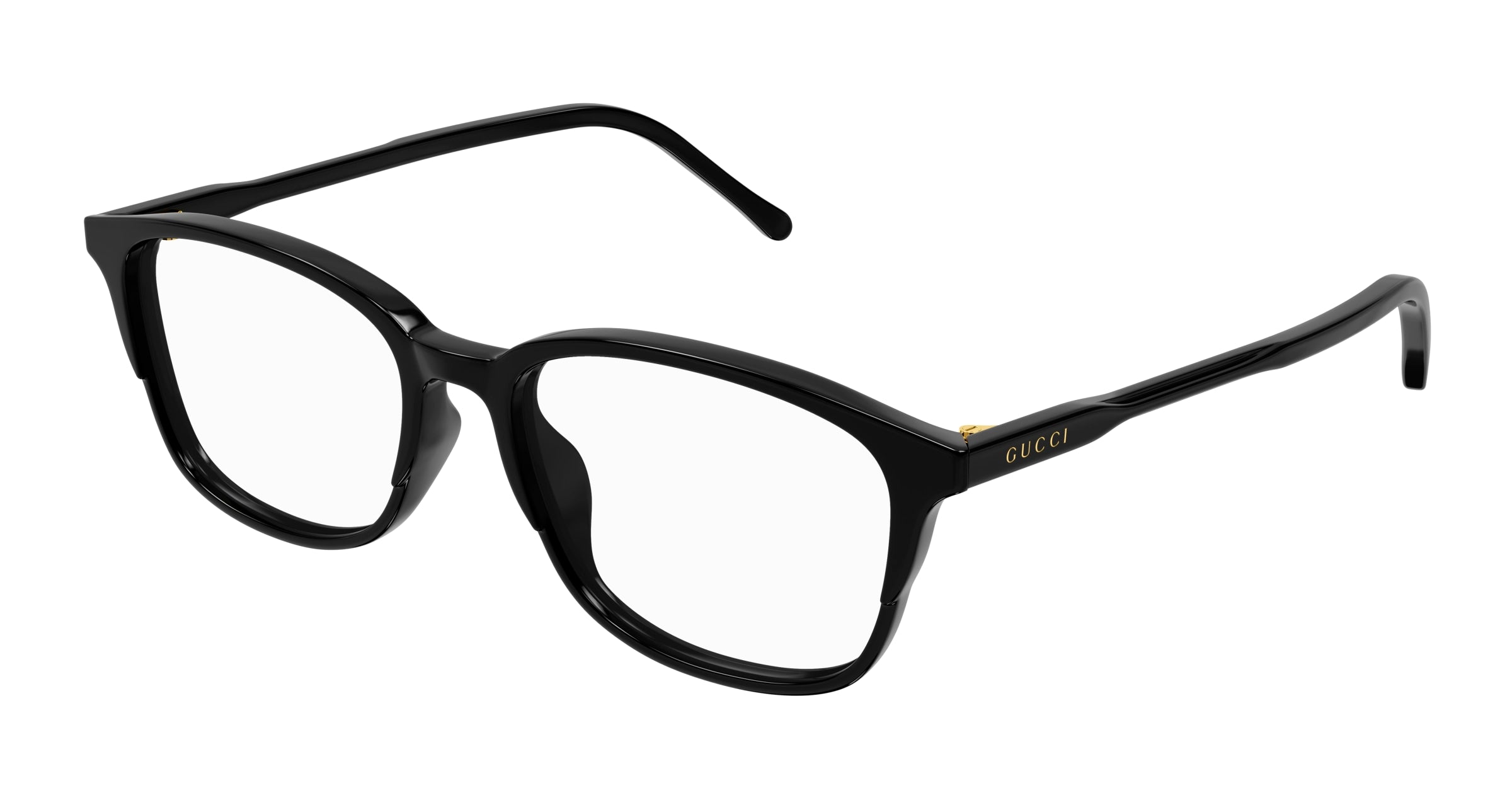 Gucci Uomo Gucci GG1610OA 001 Montature da vista Acetato Nero Trasparente Squadrata