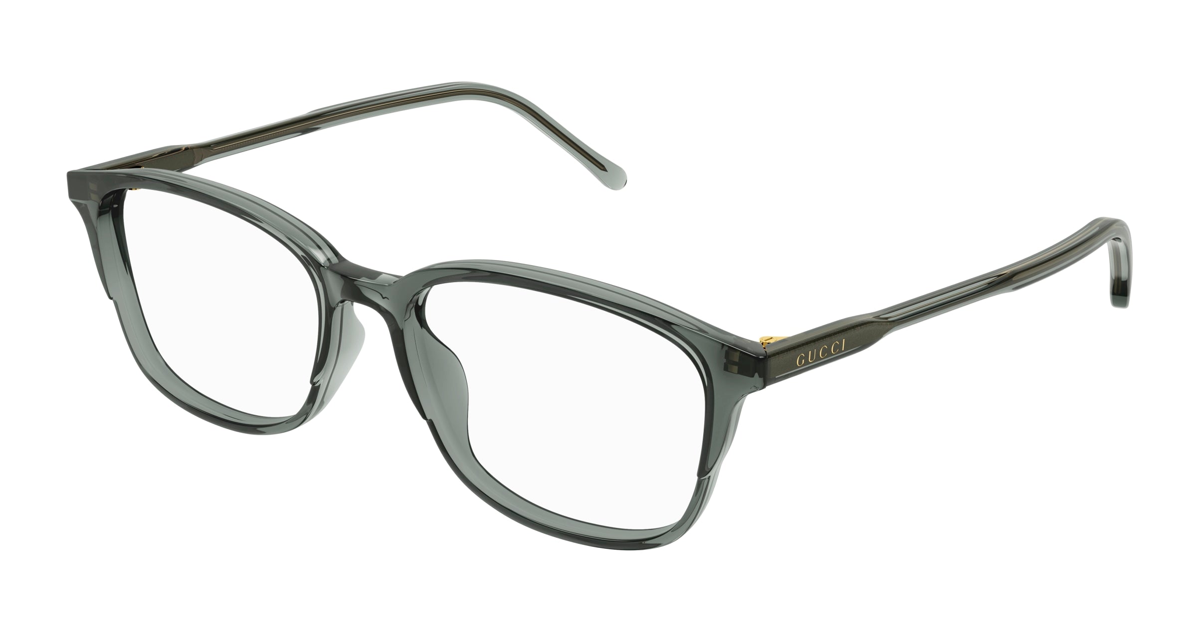 Gucci Uomo Gucci GG1610OA 003 Montature da vista Acetato Grigio Trasparente Squadrata