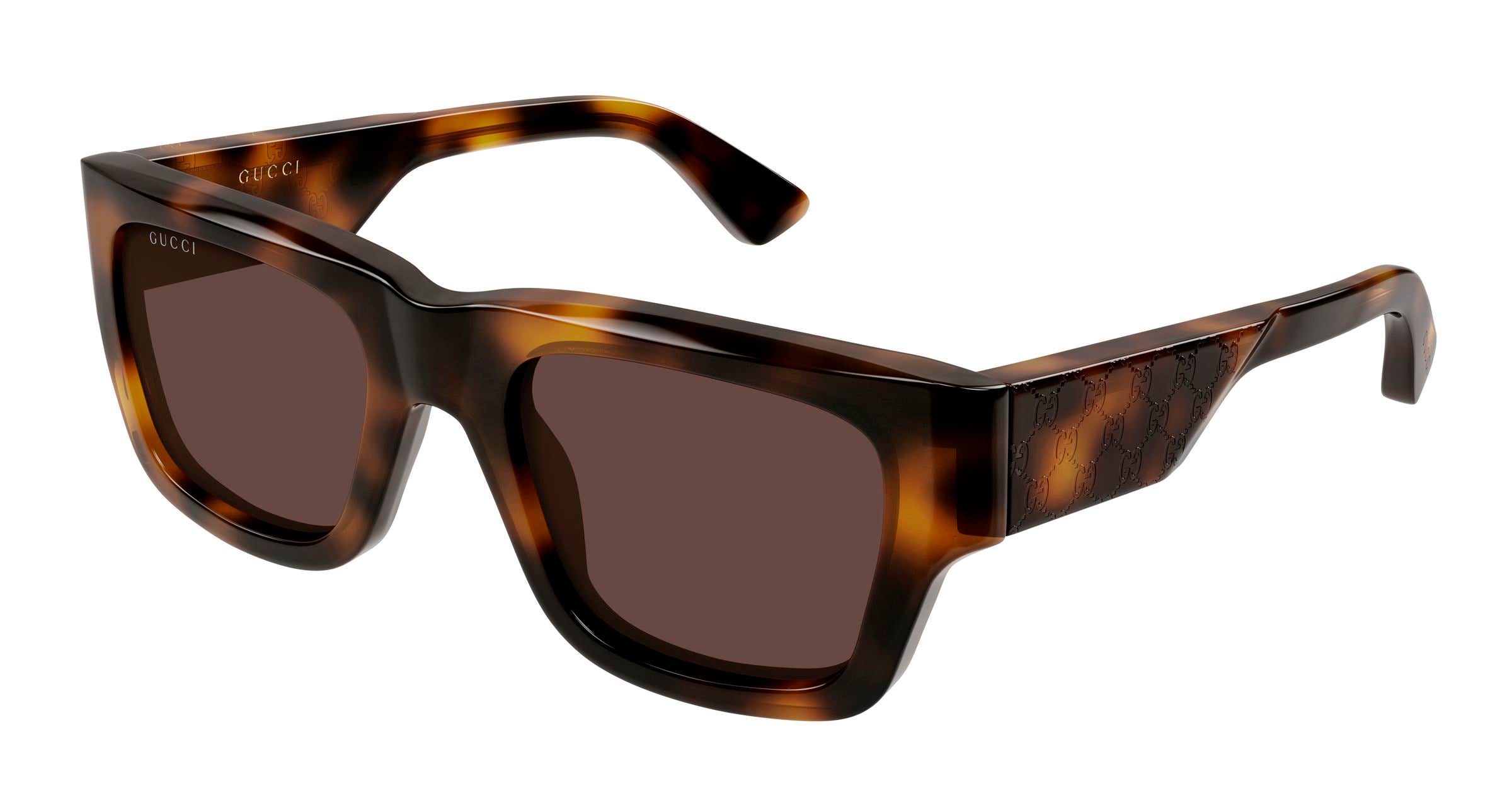 Gucci Uomo Gucci GG1668S 008 Occhiali da sole Acetato Havana Marrone Squadrata