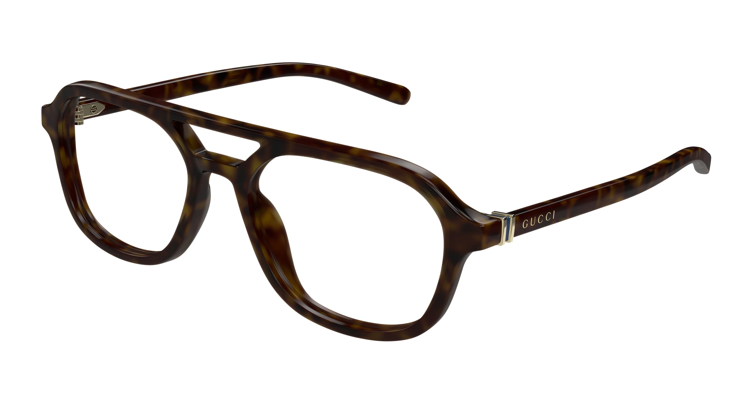 Gucci Uomo Gucci GG1673O 002 Montature da vista Acetato Havana Trasparente Pilot Gucci Uomo Gucci GG1673O 002 Montature da vista Acetato Havana Trasparente Pilot