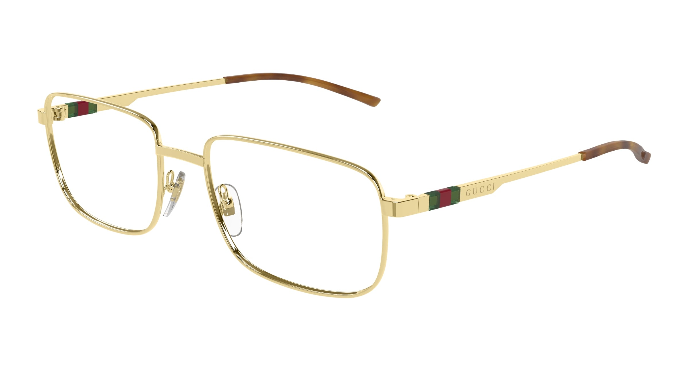 Gucci Uomo Gucci GG1678O 002 Montature da vista Metallo Oro Trasparente Squadrata