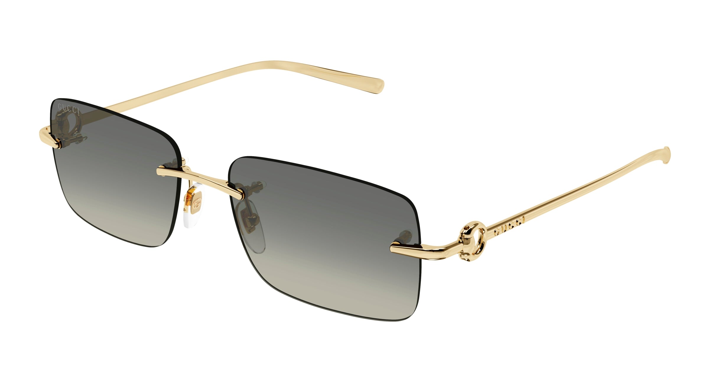 Gucci Uomo Gucci GG1703S 005 Occhiali da sole Metallo Oro Grigio Squadrata Gucci Uomo Gucci GG1703S 005 Occhiali da sole Metallo Oro Grigio Squadrata