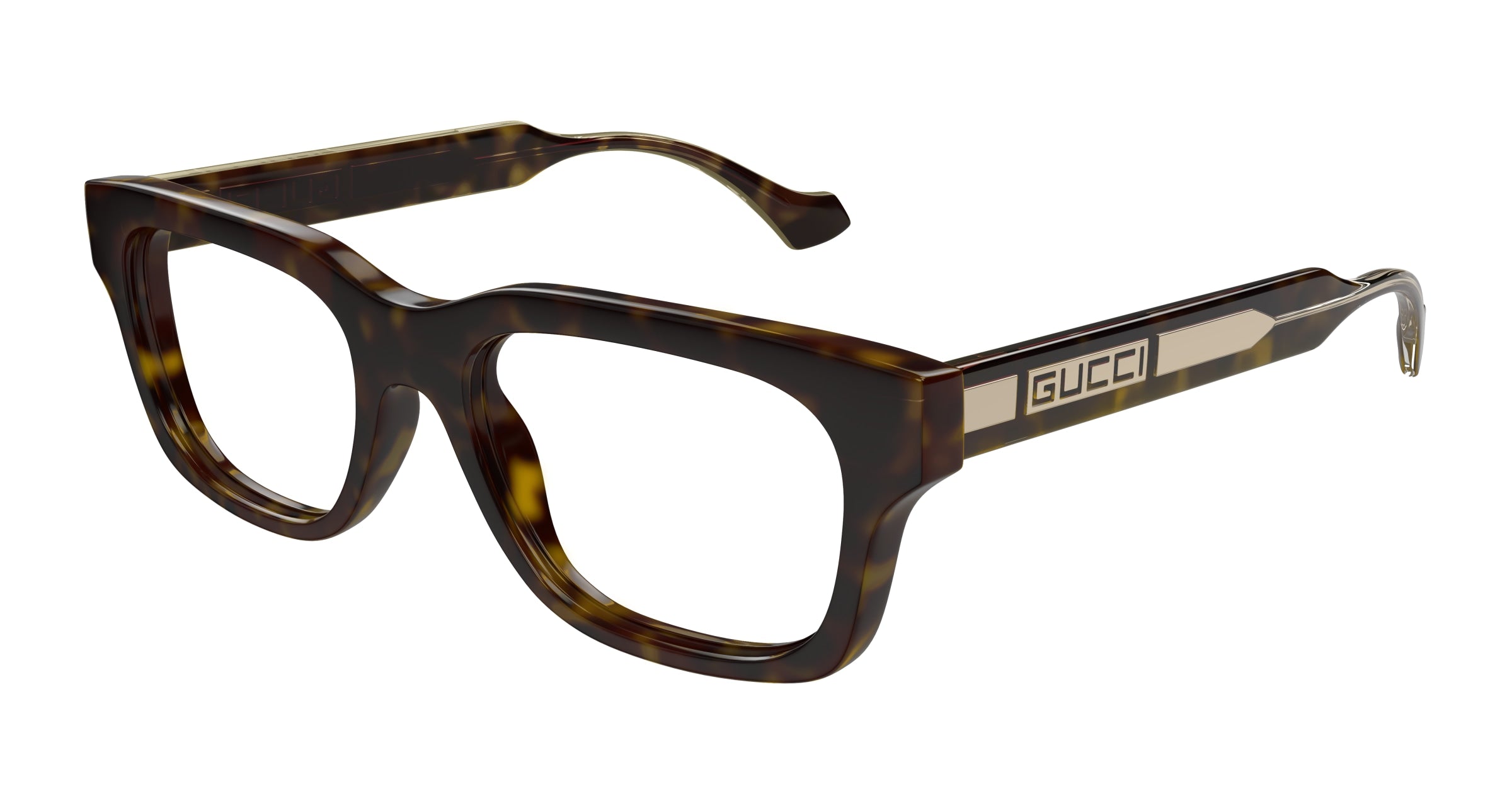 Gucci Uomo Gucci GG1731O 002 Montature da vista Acetato Havana Trasparente Squadrata Gucci Uomo Gucci GG1731O 002 Montature da vista Acetato Havana Trasparente Squadrata