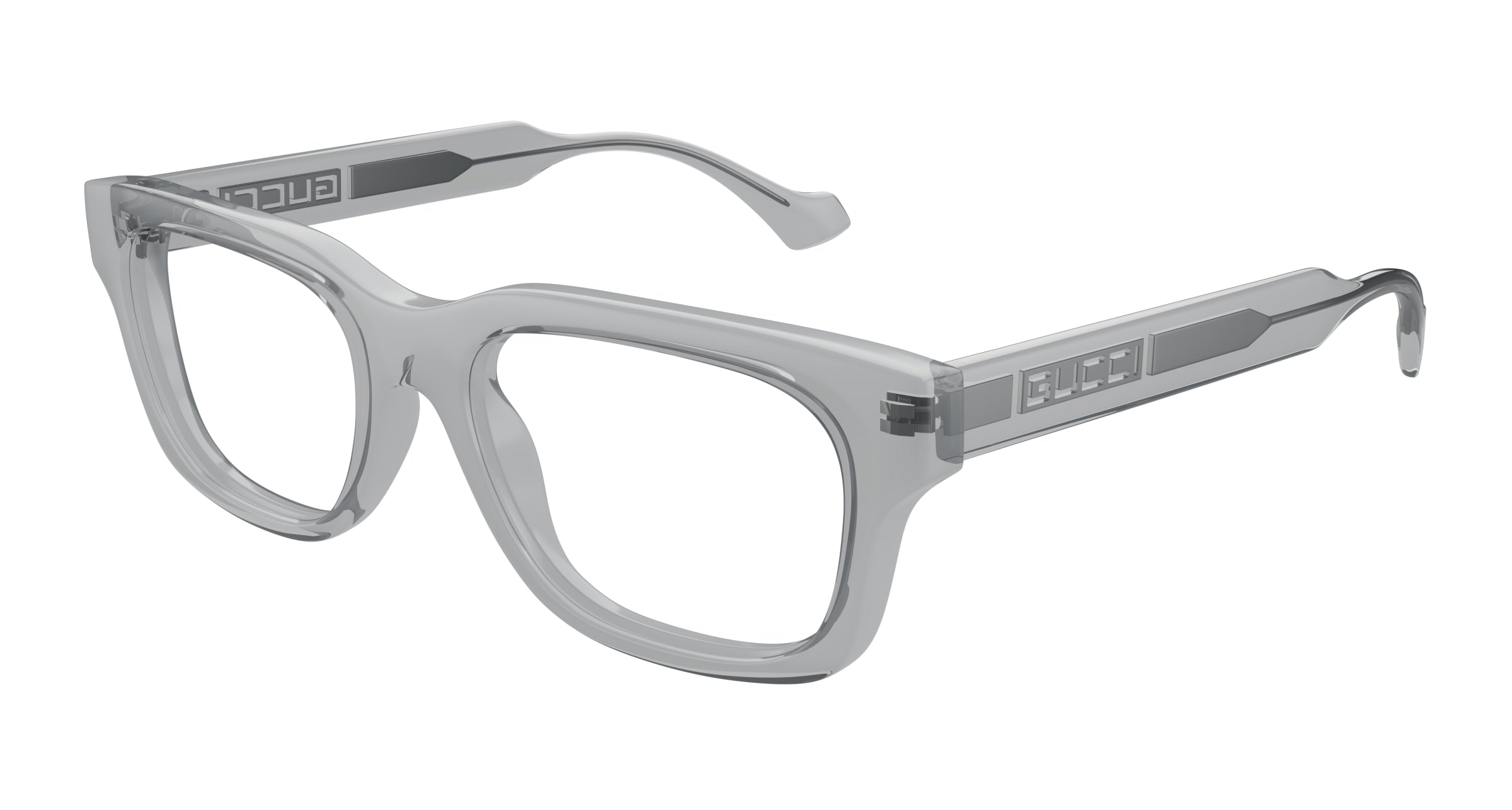 Gucci Uomo Gucci GG1731O 003 Montature da vista Acetato Grigio Trasparente Squadrata Gucci Uomo Gucci GG1731O 003 Montature da vista Acetato Grigio Trasparente Squadrata