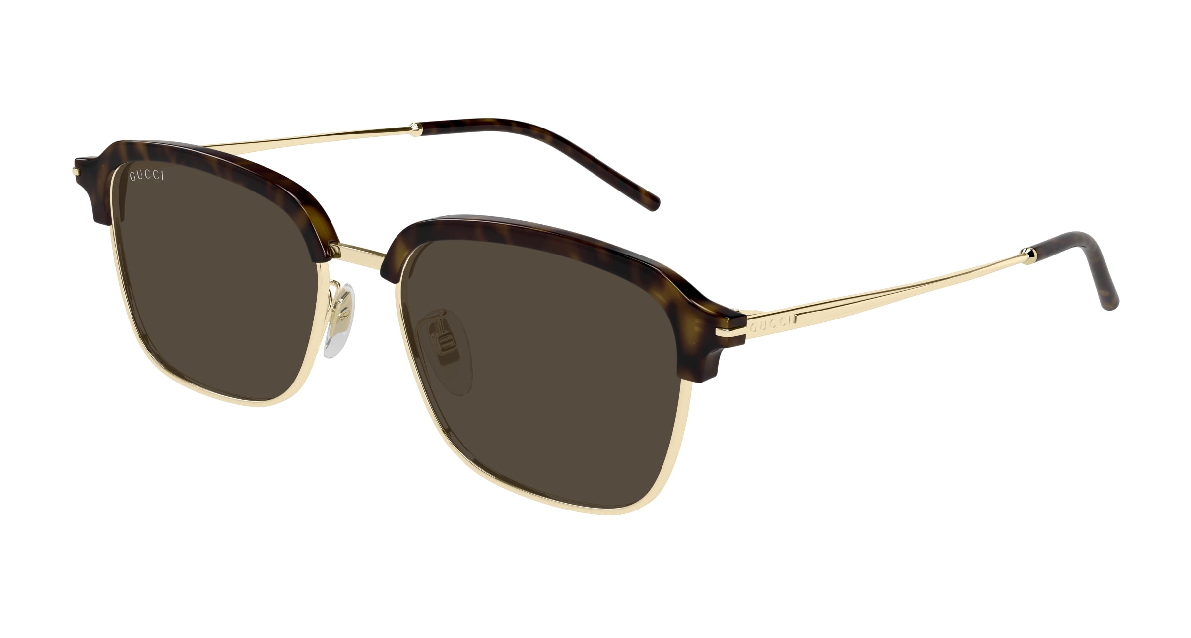 Gucci Uomo Gucci GG1733SK 002 Occhiali da sole Metallo Oro Marrone Rotonda Gucci Uomo Gucci GG1733SK 002 Occhiali da sole Metallo Oro Marrone Rotonda
