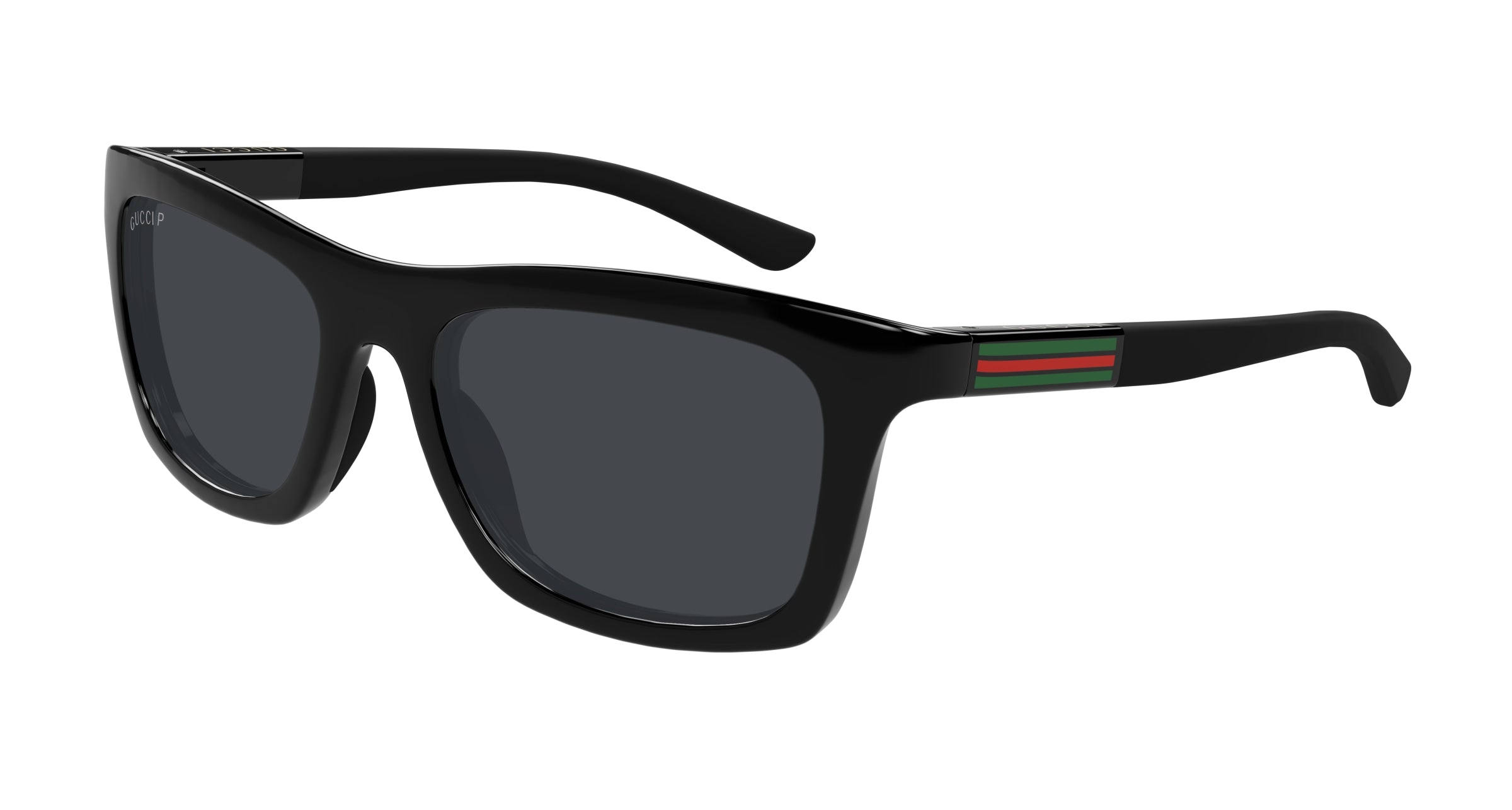 Gucci Uomo Gucci GG1735S 006 Occhiali da sole Iniettato Nero Grigio Squadrata