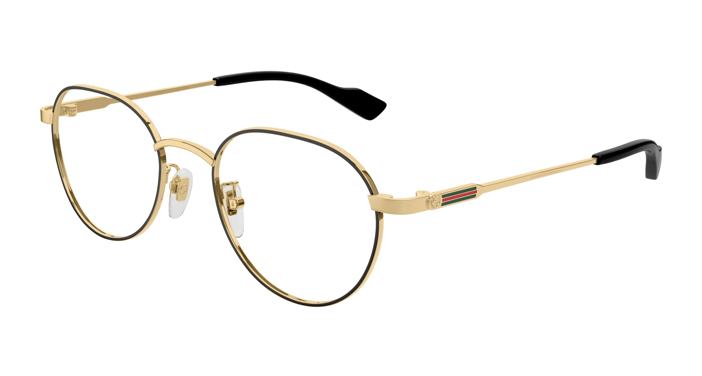 Gucci Uomo Gucci GG1747OA 001 Montature da vista Metallo Oro Trasparente Rotonda