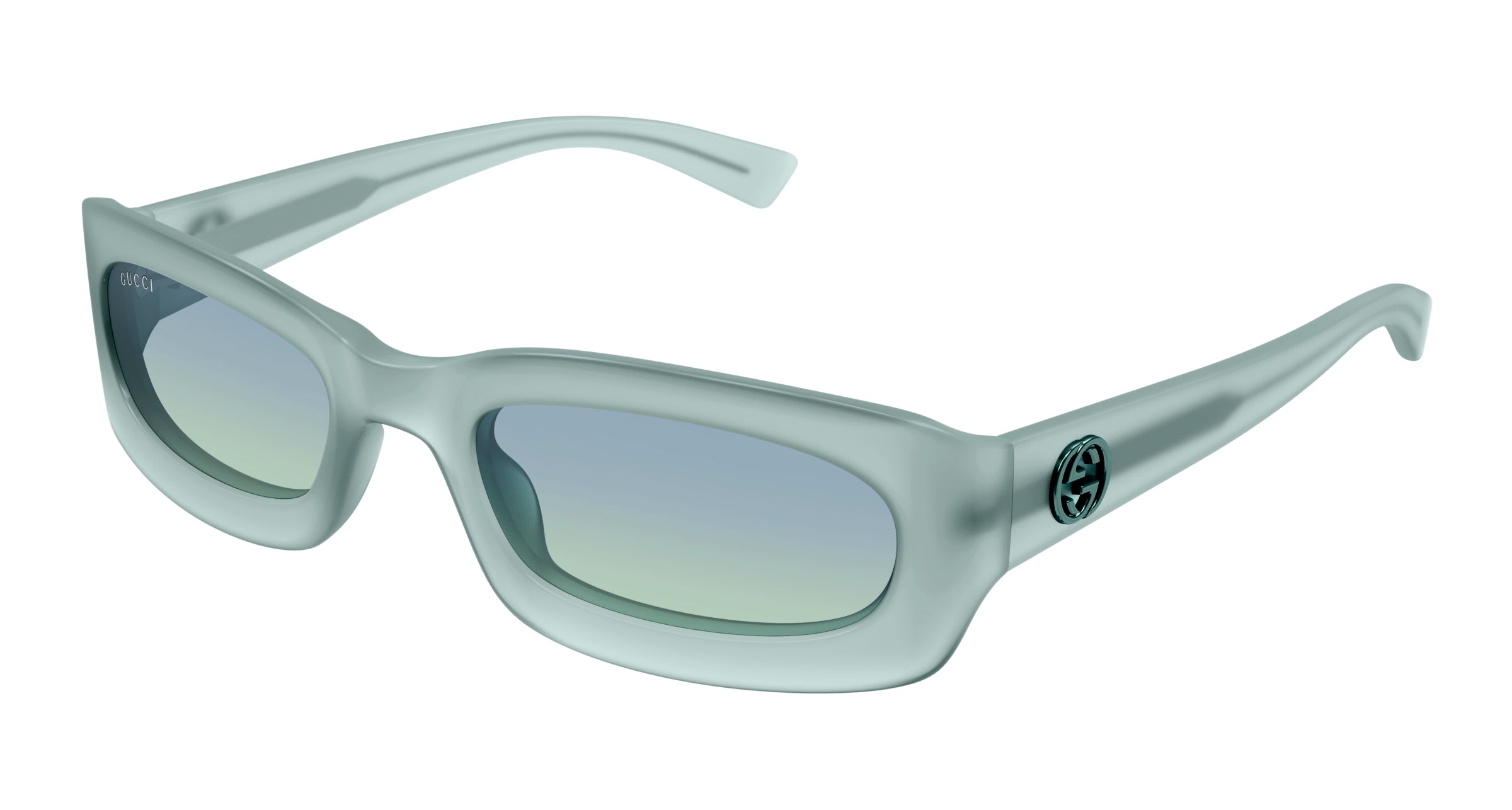 Gucci Uomo Gucci GG1786S 005 Occhiali da sole Iniettato Verde Rotonda Sfumato