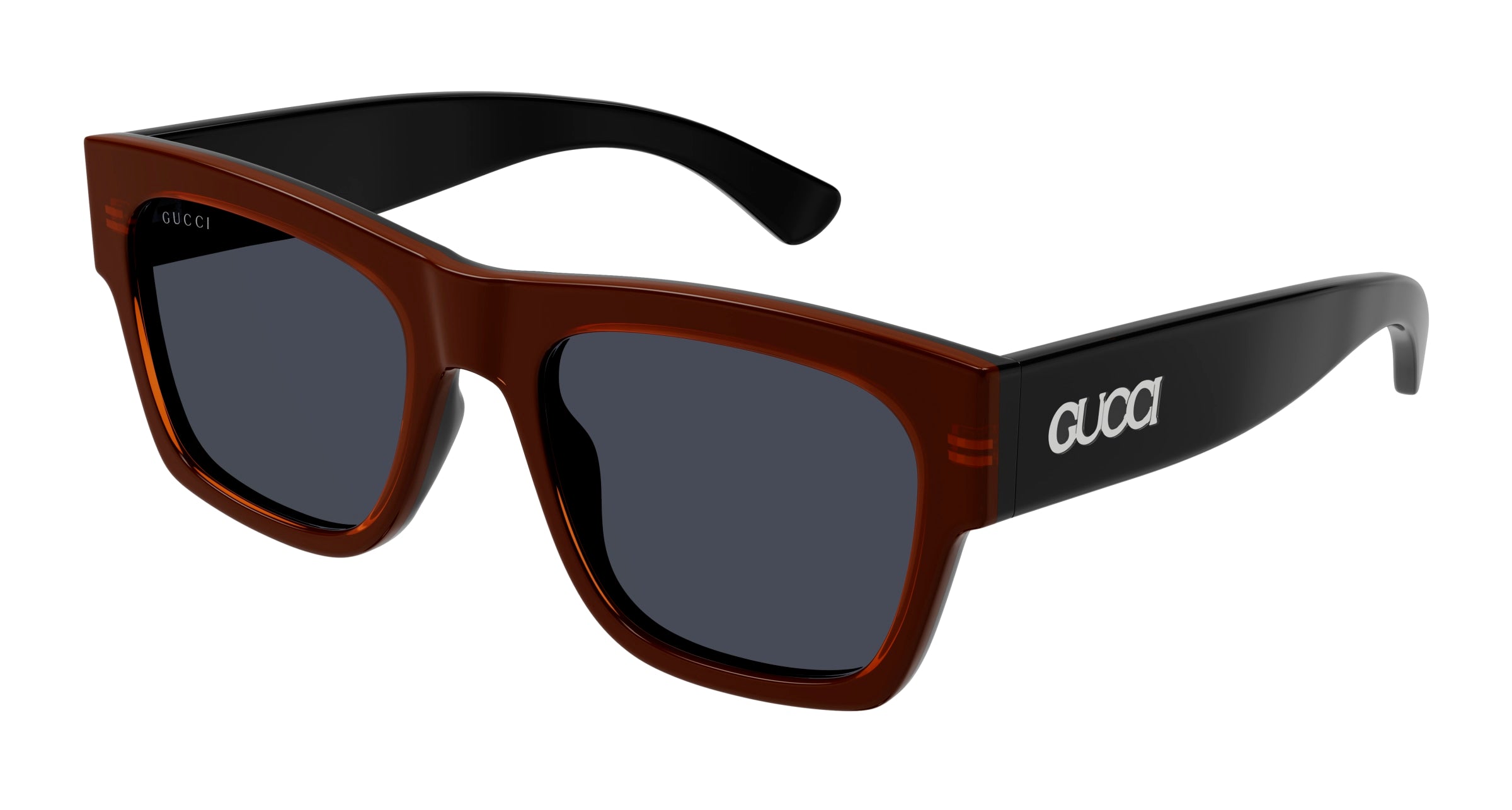 Gucci Uomo Gucci GG1793S 003 Occhiali da sole Acetato Nero Blu Squadrata