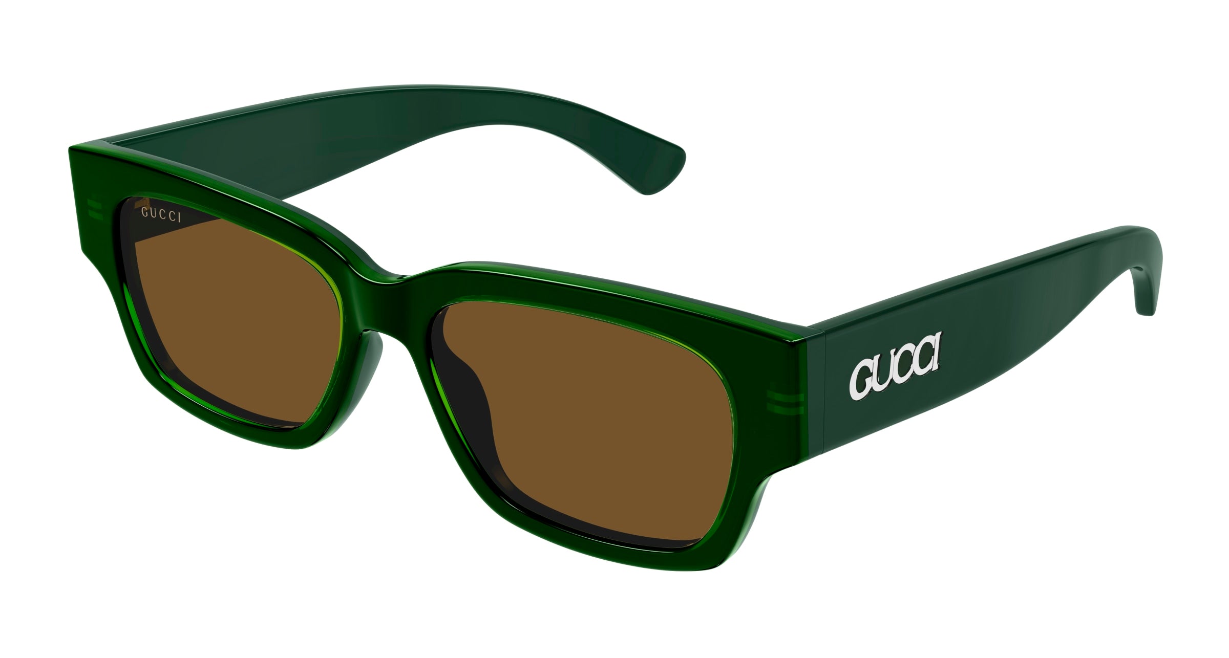 Gucci Uomo Gucci GG1794S 004 Occhiali da sole Acetato Verde Marrone Squadrata