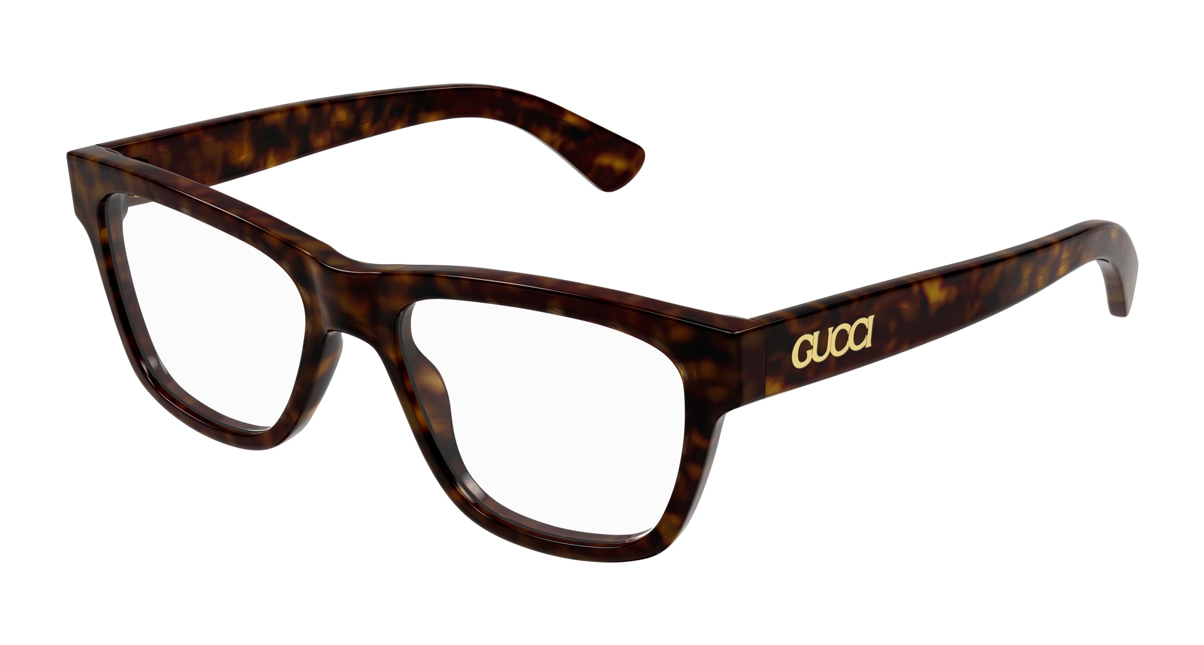 Gucci Uomo Gucci GG1795O 002 Montature da vista Acetato Havana Trasparente Squadrata