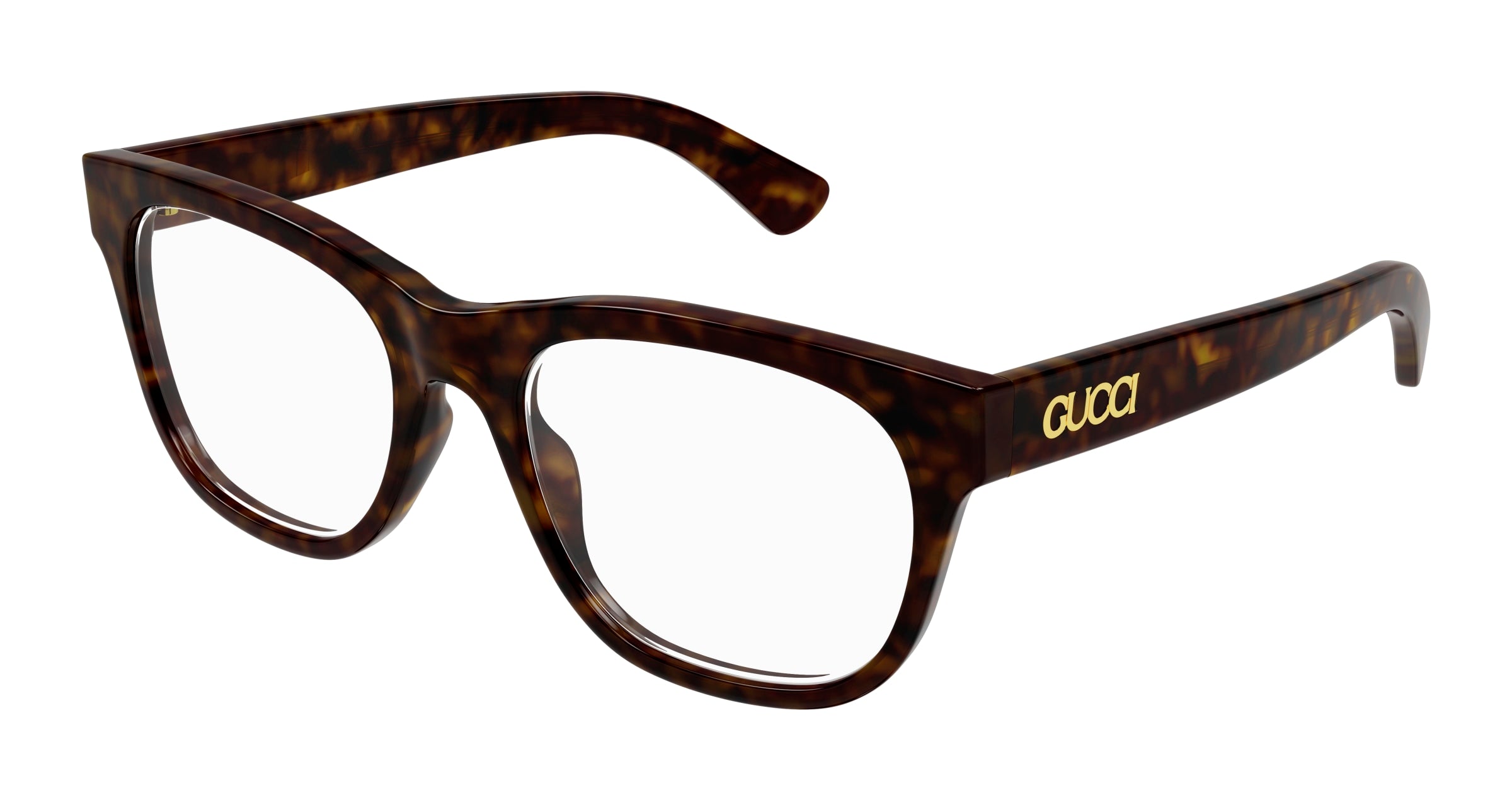 Gucci Uomo Gucci GG1796O 002 Montature da vista Acetato Havana Trasparente Squadrata