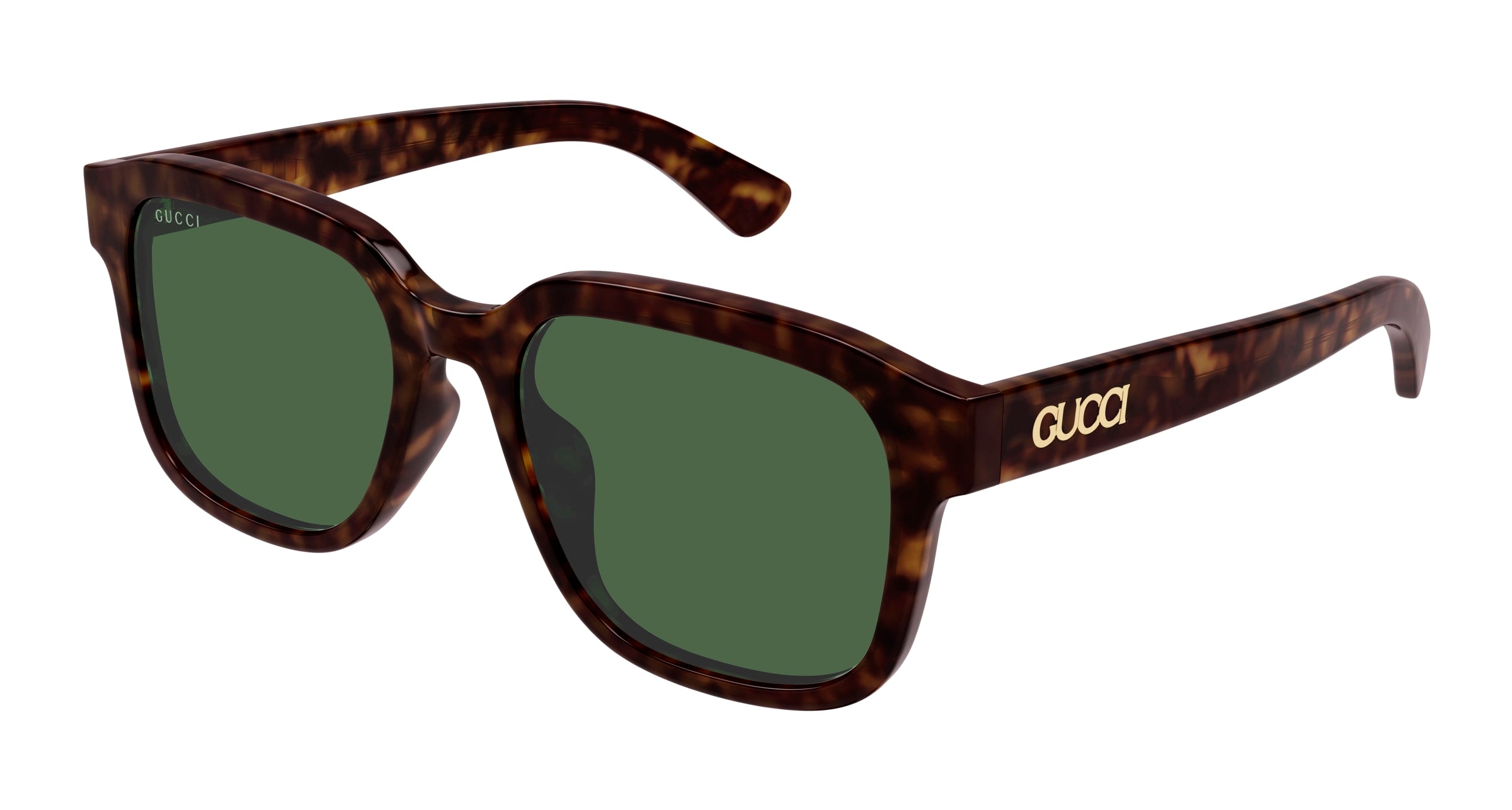Gucci Uomo Gucci GG1798SA 002 Occhiali da sole Acetato Havana Verde Squadrata Gucci Uomo Gucci GG1798SA 002 Occhiali da sole Acetato Havana Verde Squadrata