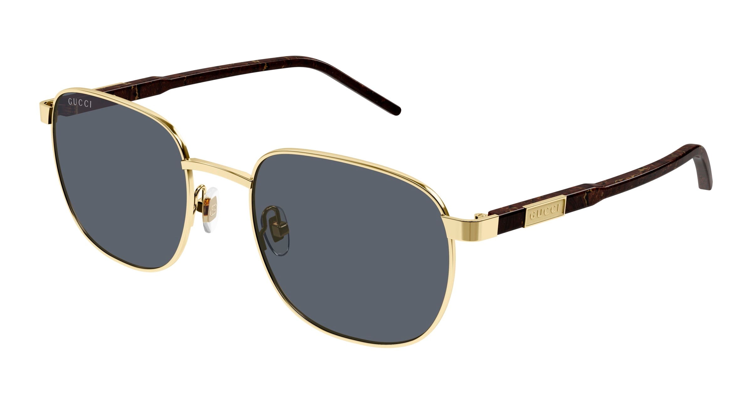 Gucci Uomo Gucci GG1799S 003 Occhiali da sole Metallo Oro Grigio Squadrata Gucci Uomo Gucci GG1799S 003 Occhiali da sole Metallo Oro Grigio Squadrata